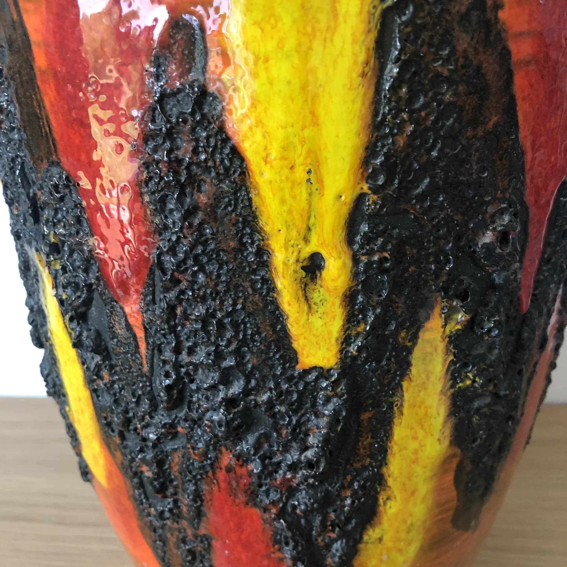 Wazon Fat Lava, ceramika multikolor, Scheurich, Niemcy, lata 70. - 28095