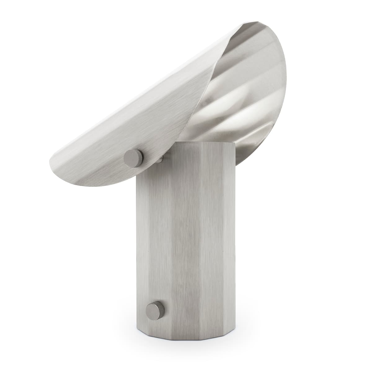 Lampa stojąca APOLIN 30 cm stal szczotkowana, Kaspa x Grynasz Studio