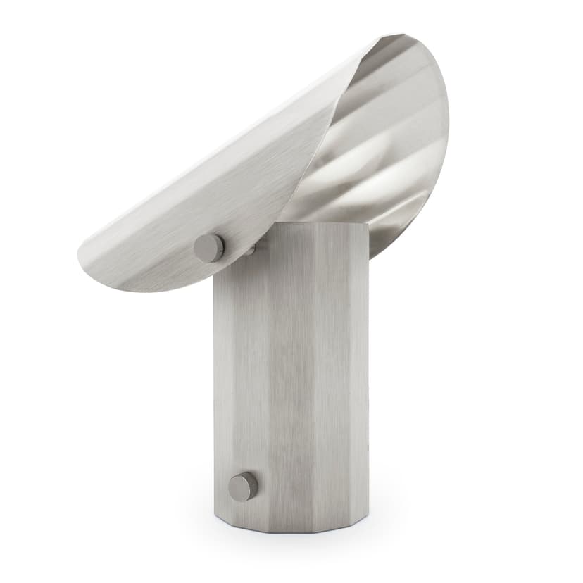 Lampa stojąca APOLIN 30 cm stal szczotkowana, Kaspa x Grynasz Studio