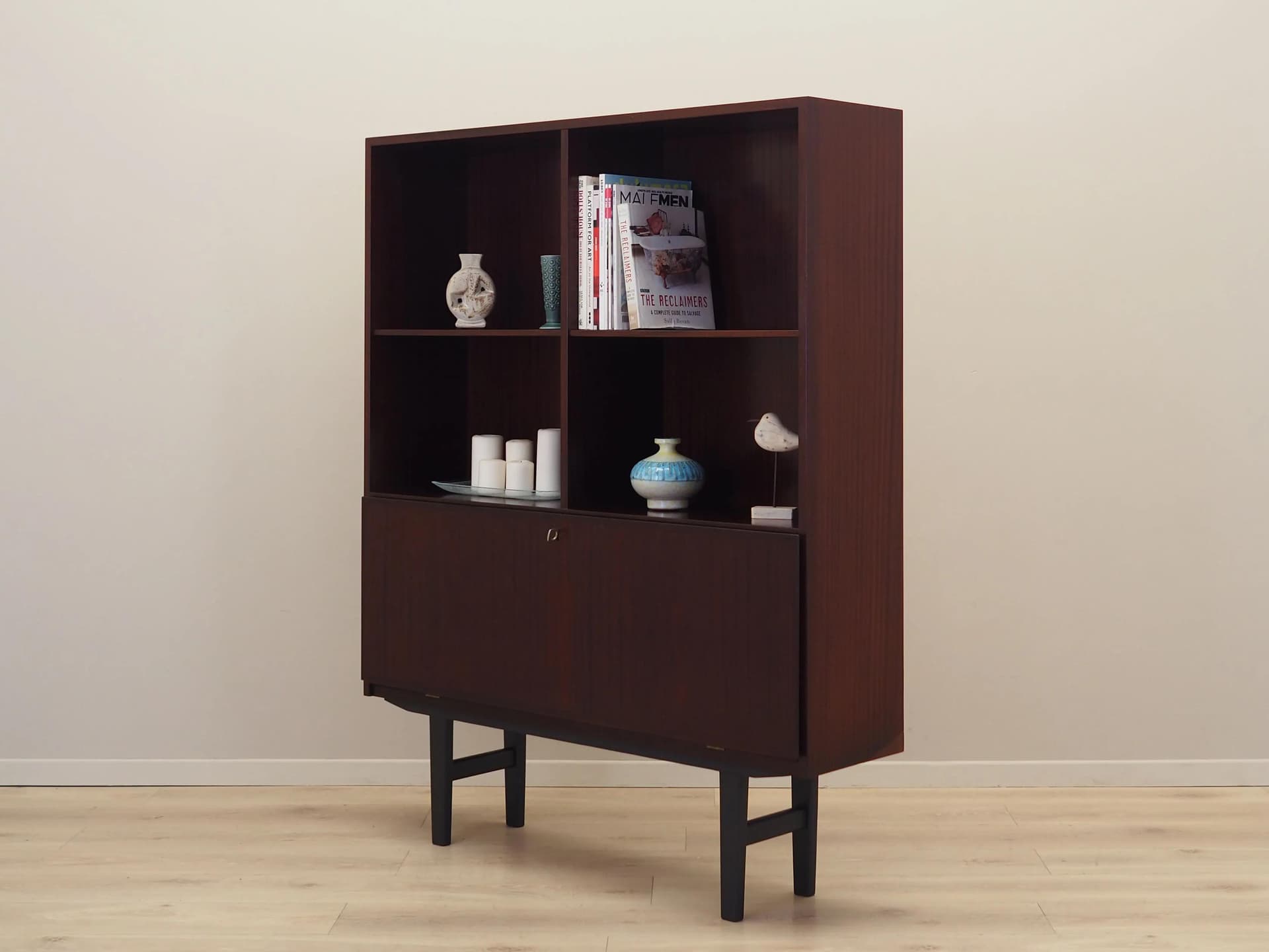 Bookcase Model 9, dark brown mahogany, Omann Jun, Denmark, 1970s. - 28153