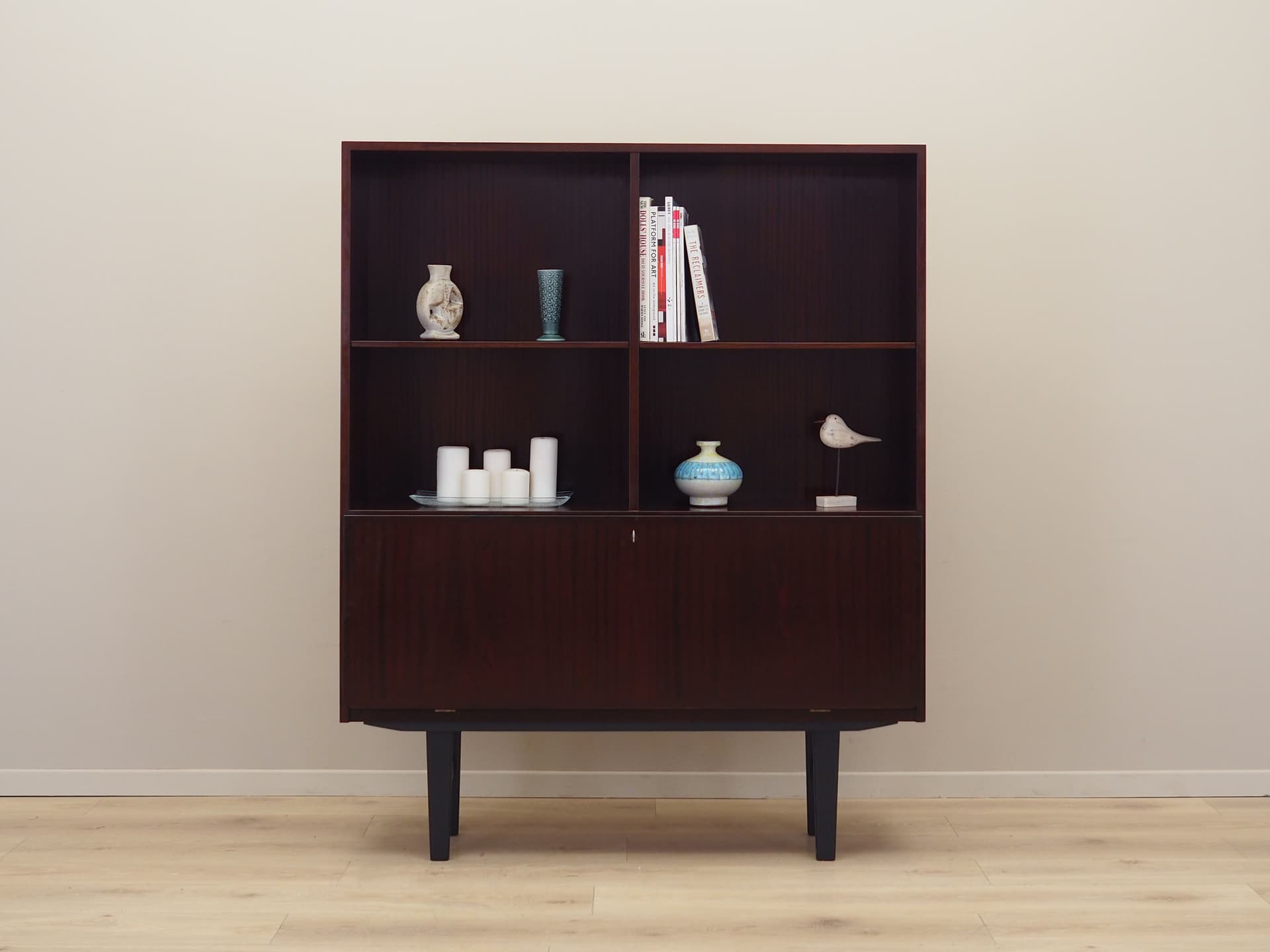 Bookcase Model 9, dark brown mahogany, Omann Jun, Denmark, 1970s. - 65993