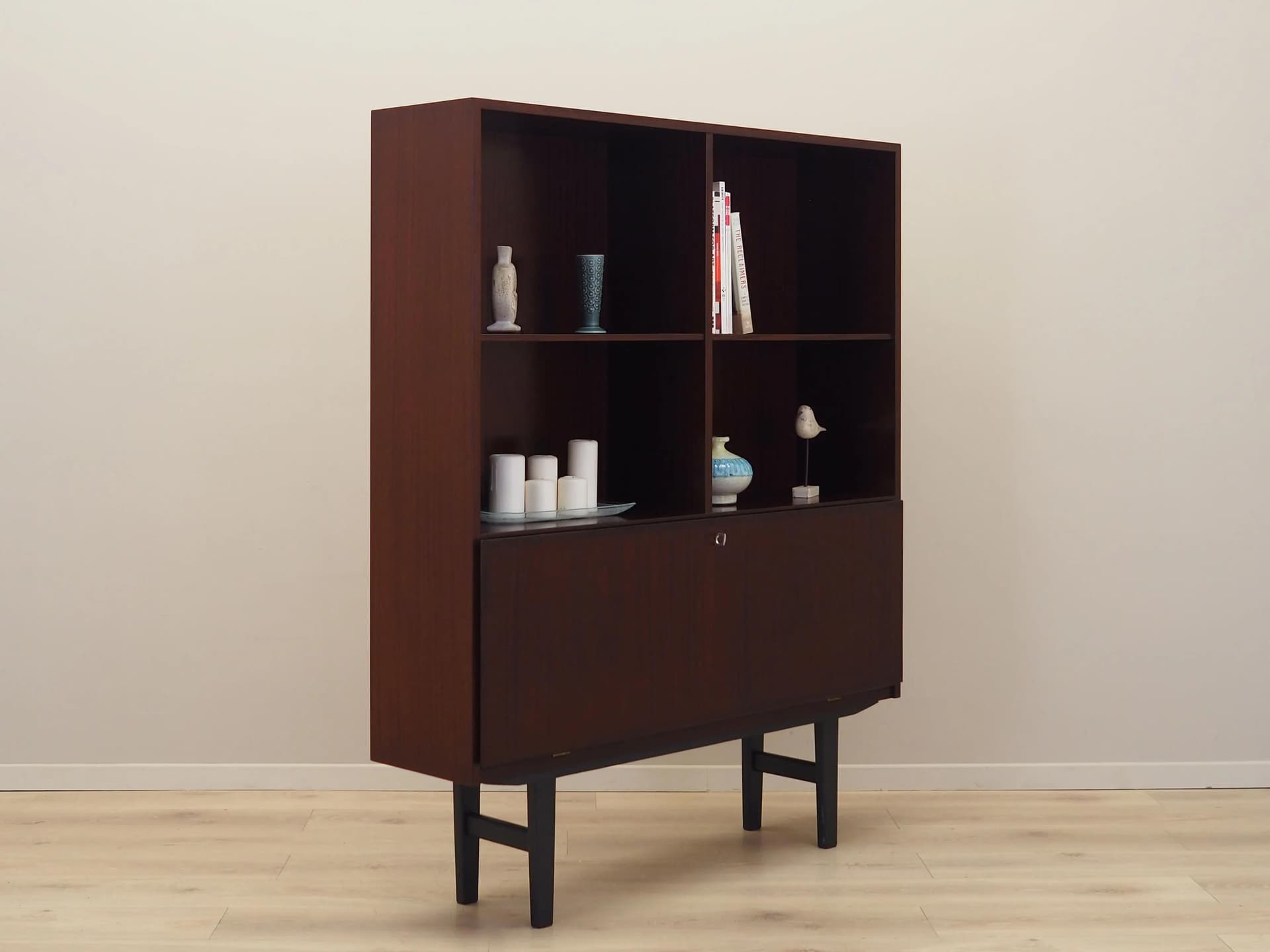 Bookcase Model 9, dark brown mahogany, Omann Jun, Denmark, 1970s. - 28152