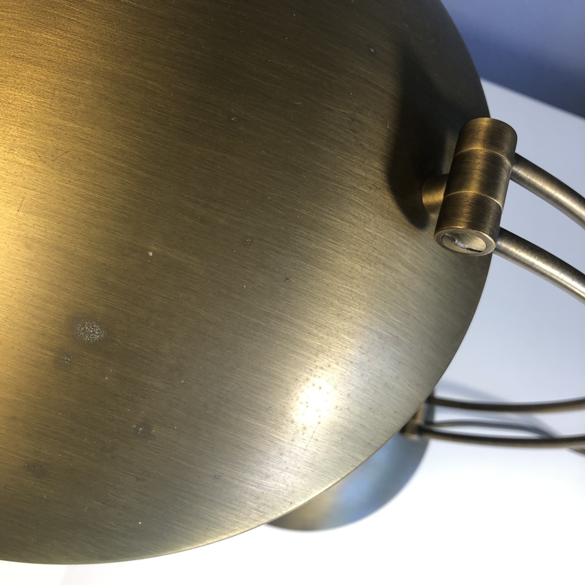 Desk lamp, golden brass, Hillebrand, Germany, 1980s - 28303