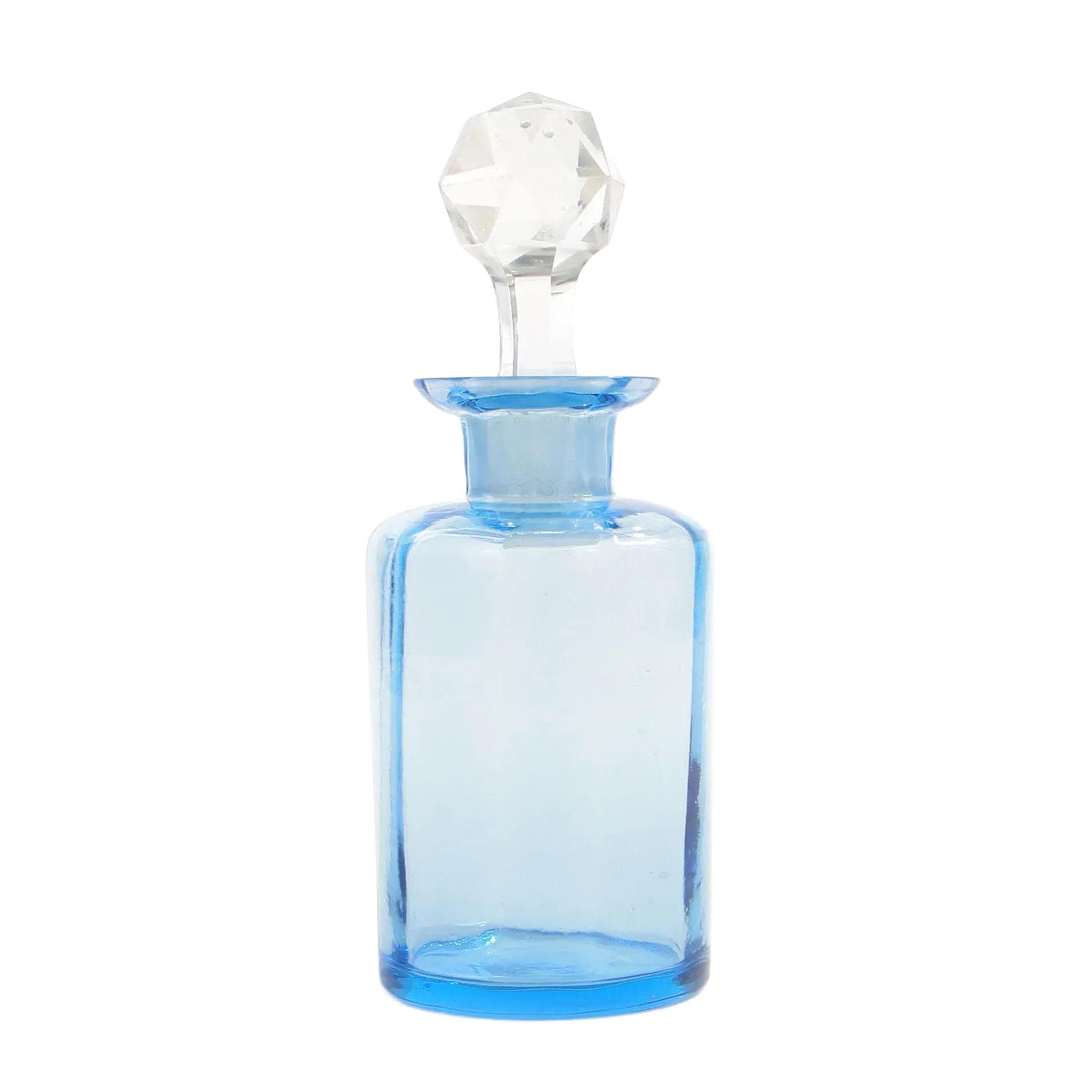 Perfume Bottle, blue crystal, Baccarat, France, early 20th c.