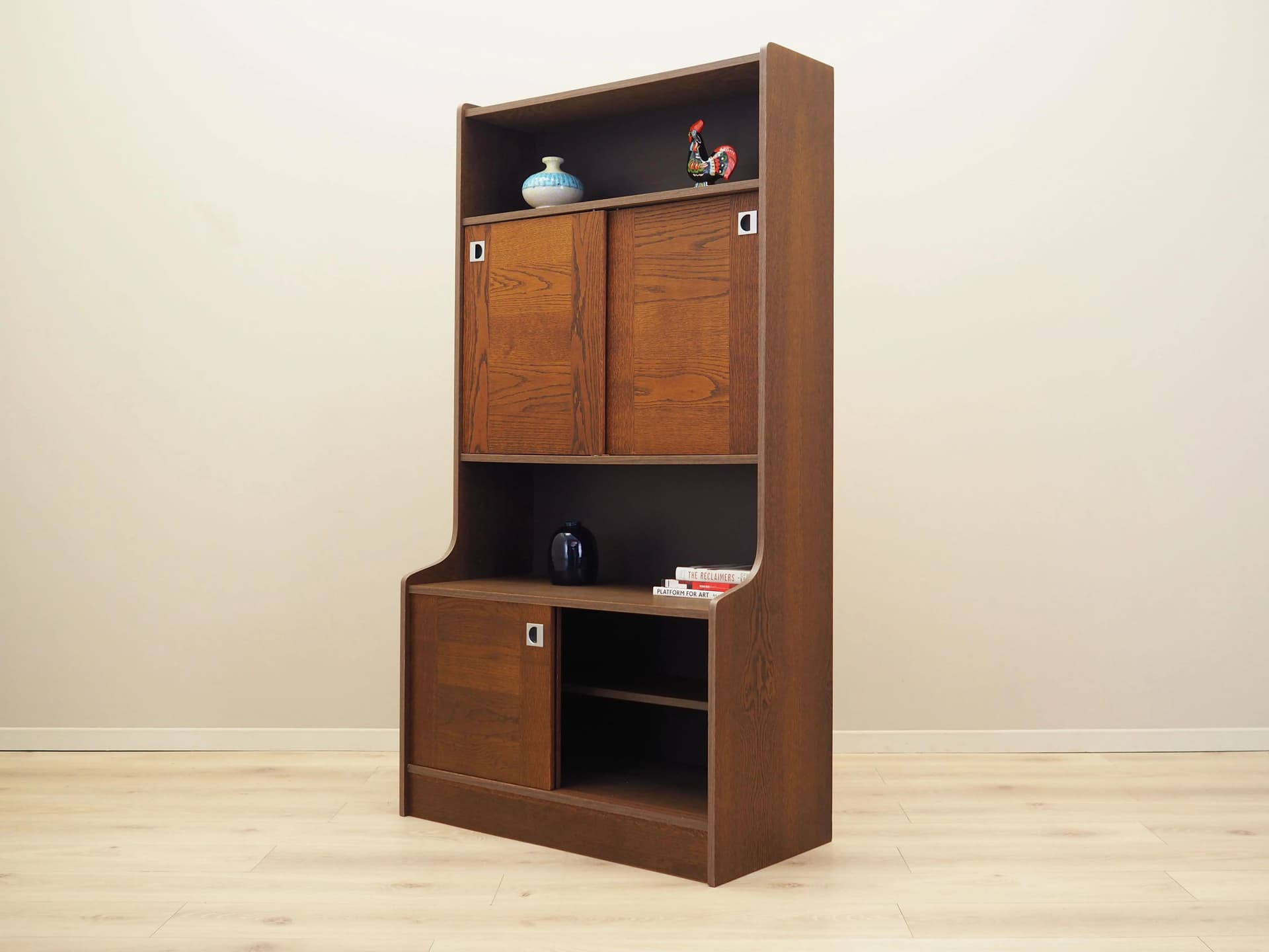 Bookcase, brown oak, Denmark, 1970s - 28368