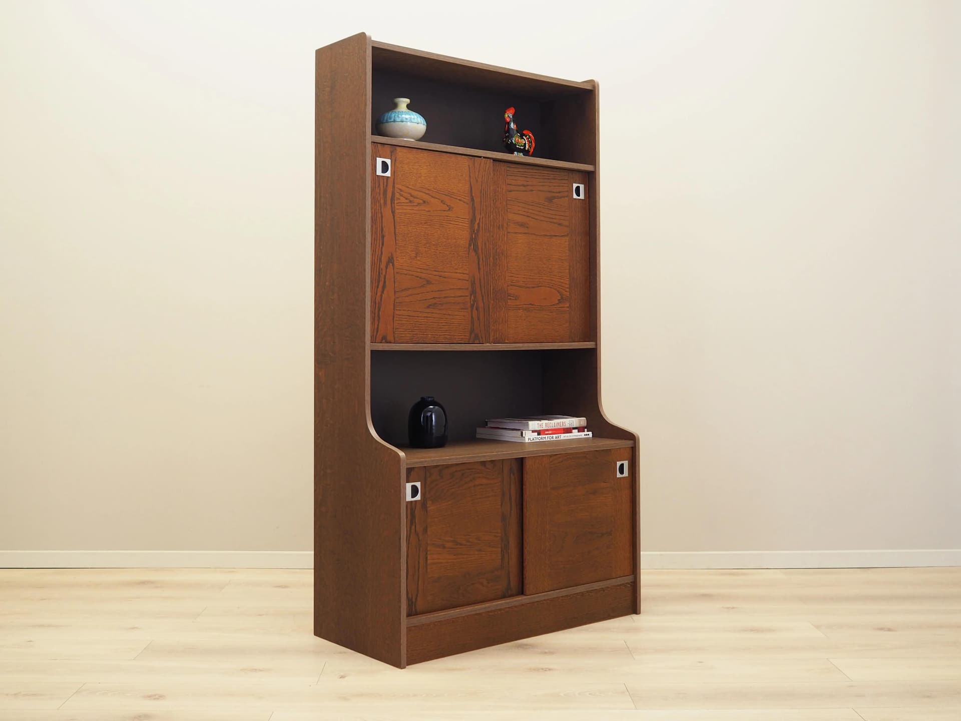 Bookcase, brown oak, Denmark, 1970s - 28369