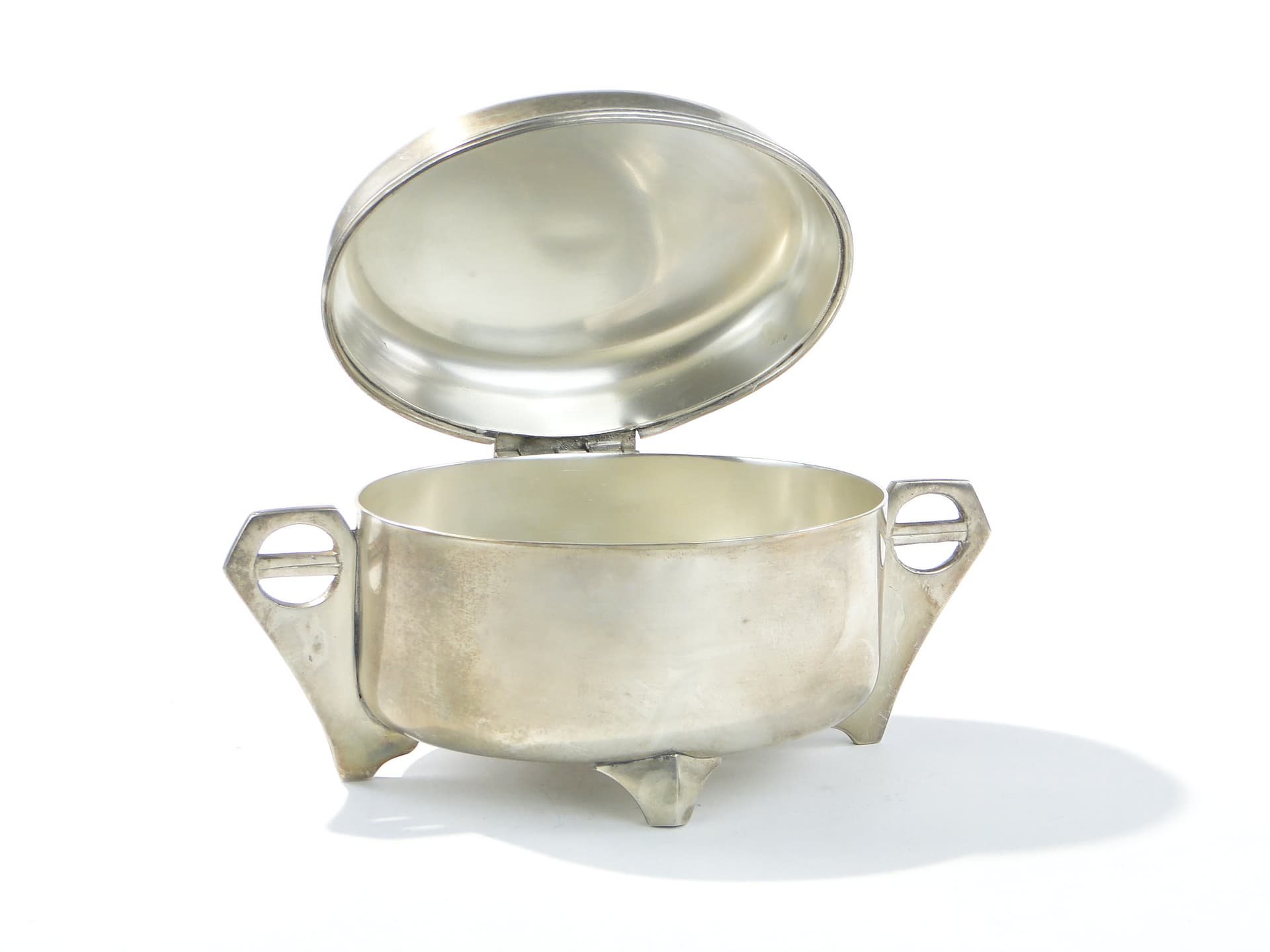 Sugar Bowl Art Deco, silver, plate, Fraget, Poland, 1930s - 385478