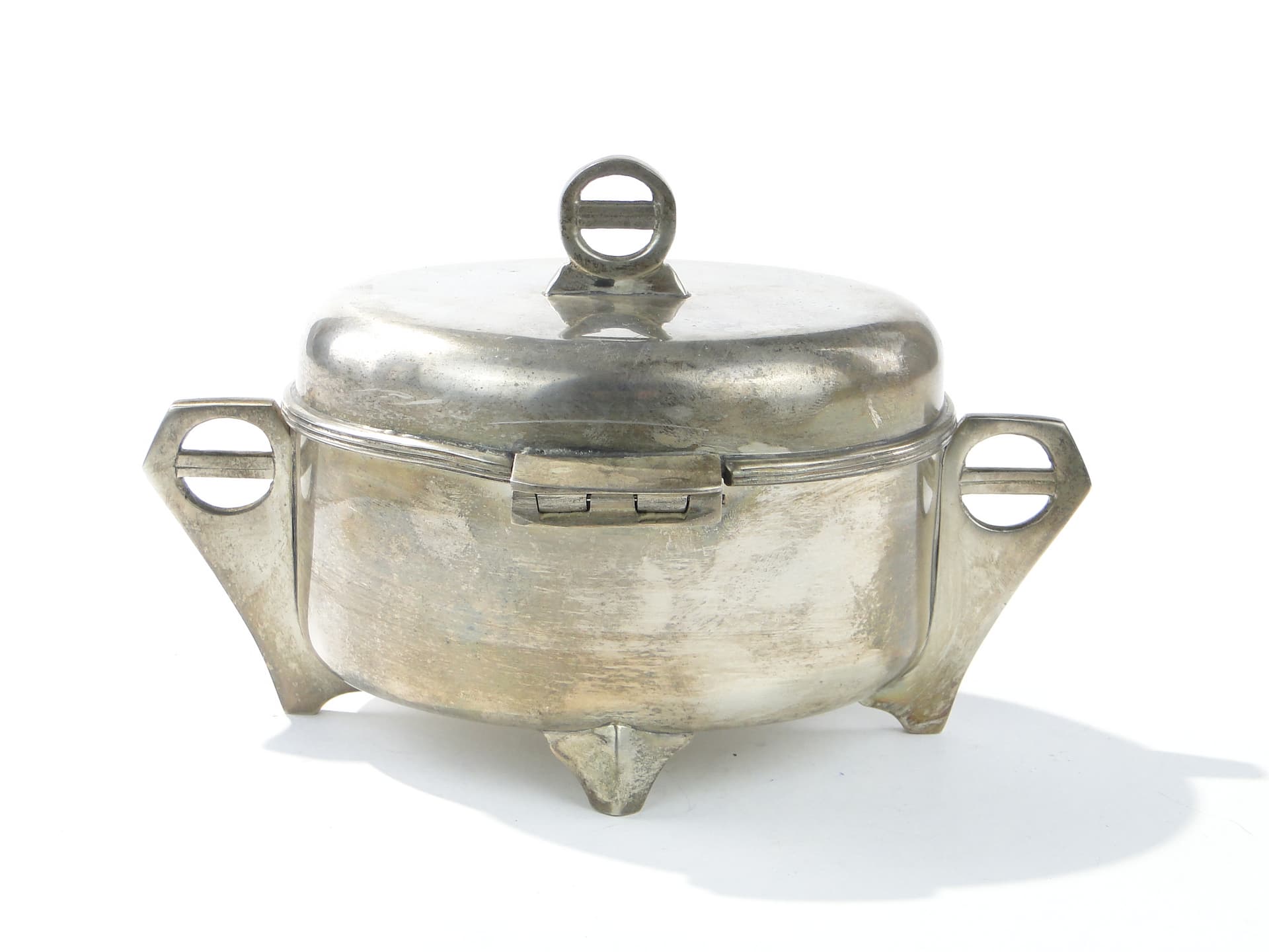 Sugar Bowl Art Deco, silver, plate, Fraget, Poland, 1930s - 385475