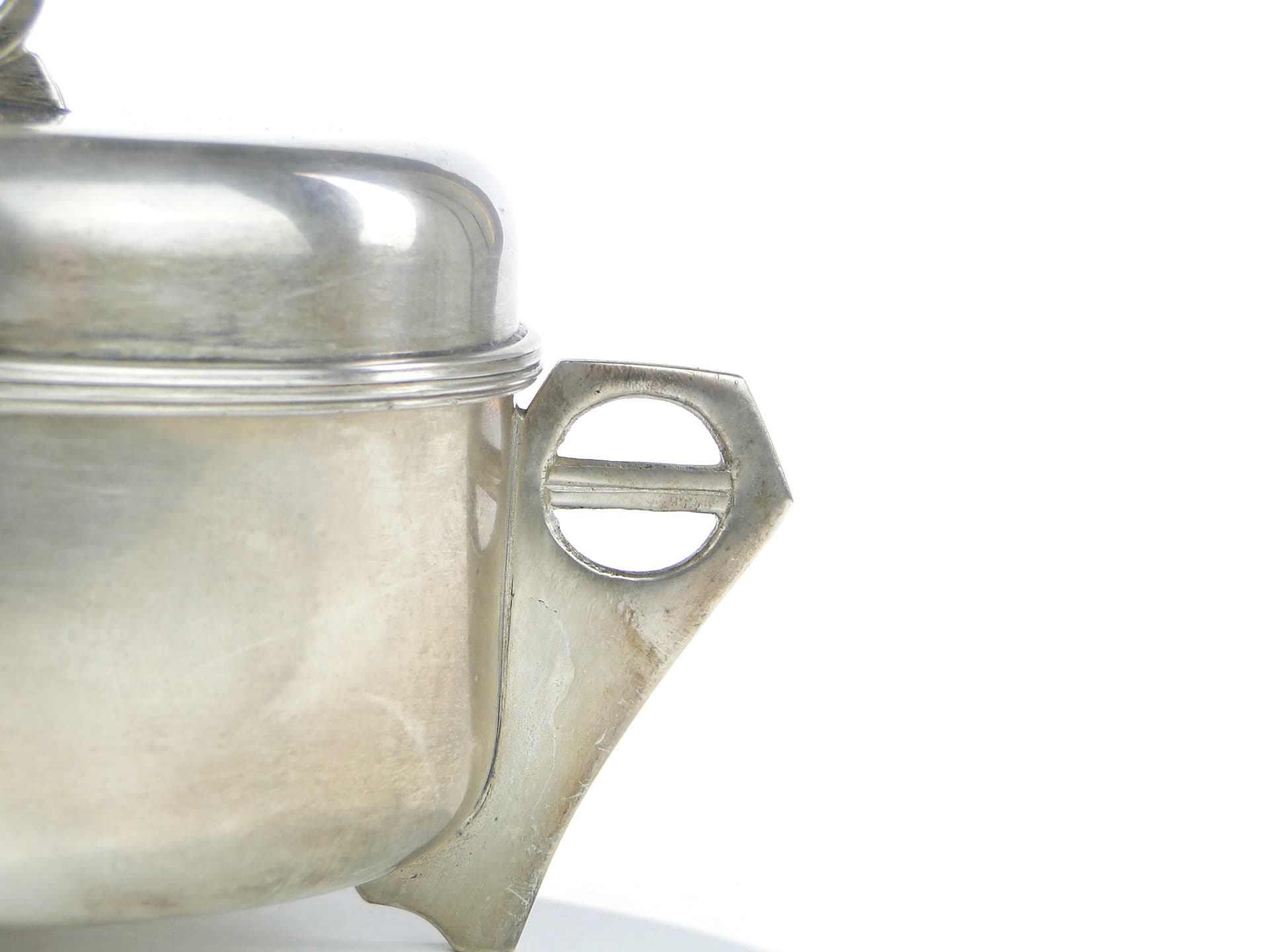 Sugar Bowl Art Deco, silver, plate, Fraget, Poland, 1930s - 385486