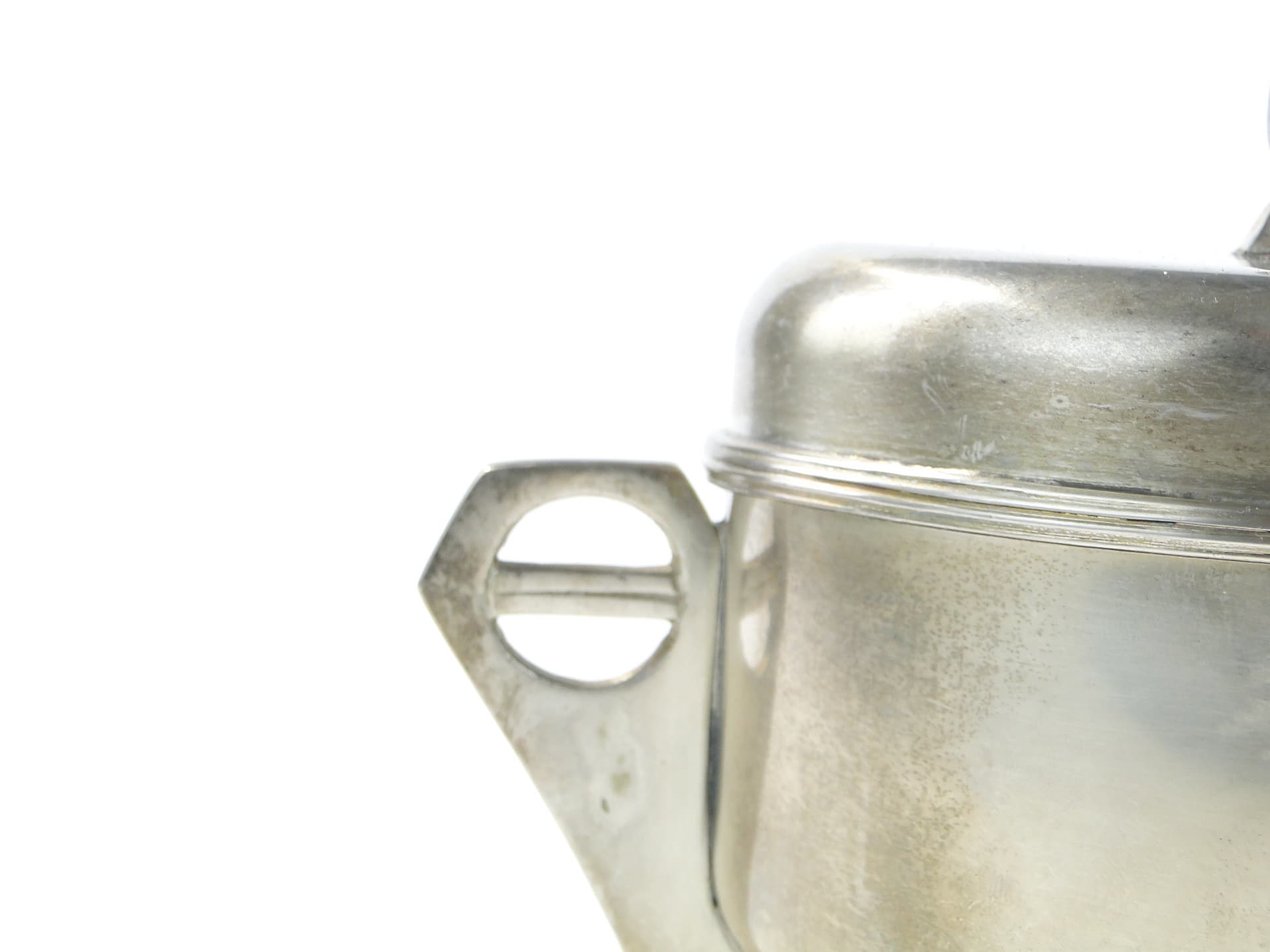 Sugar Bowl Art Deco, silver, plate, Fraget, Poland, 1930s - 385485