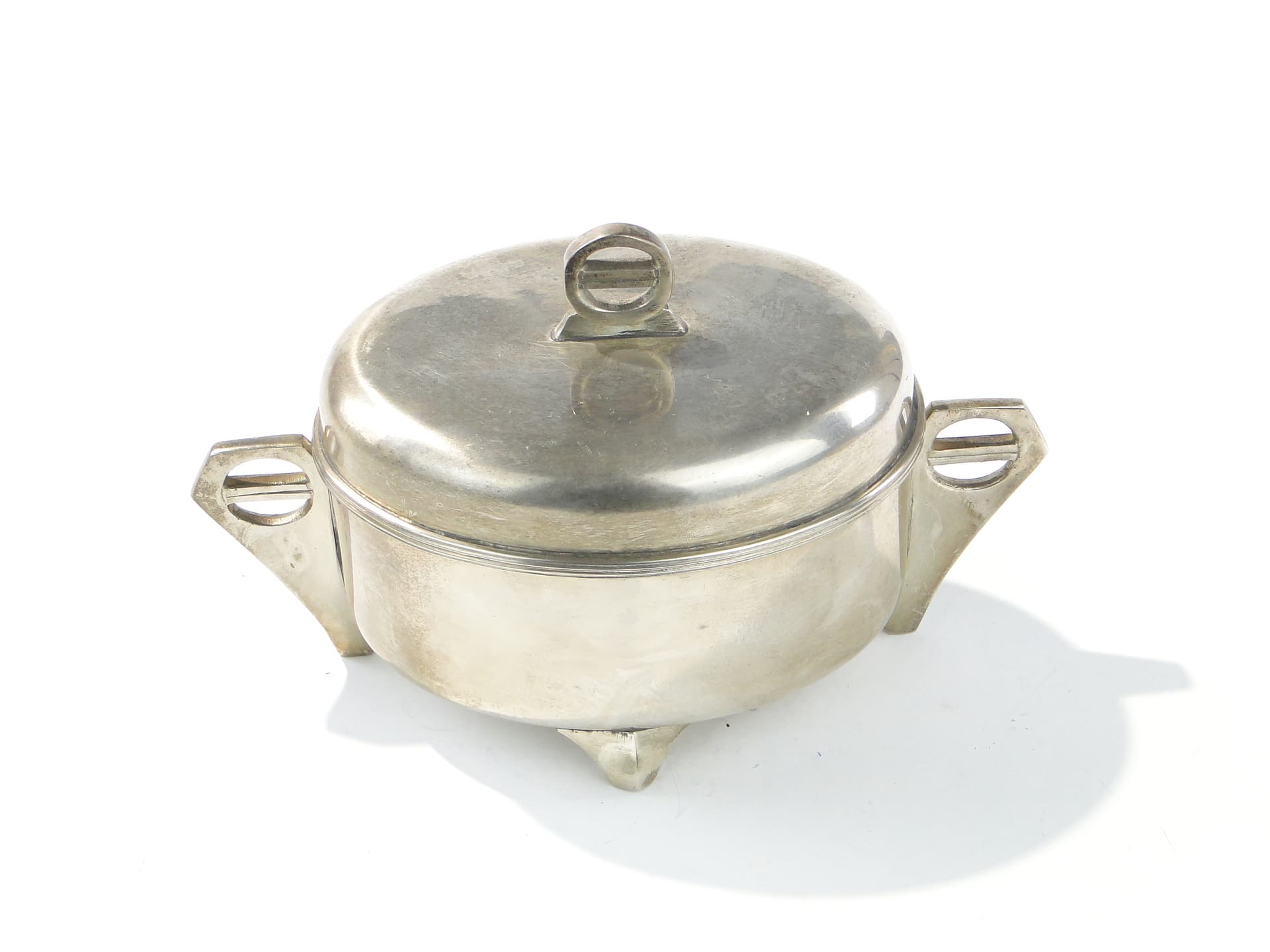Sugar Bowl Art Deco, silver, plate, Fraget, Poland, 1930s - 385484