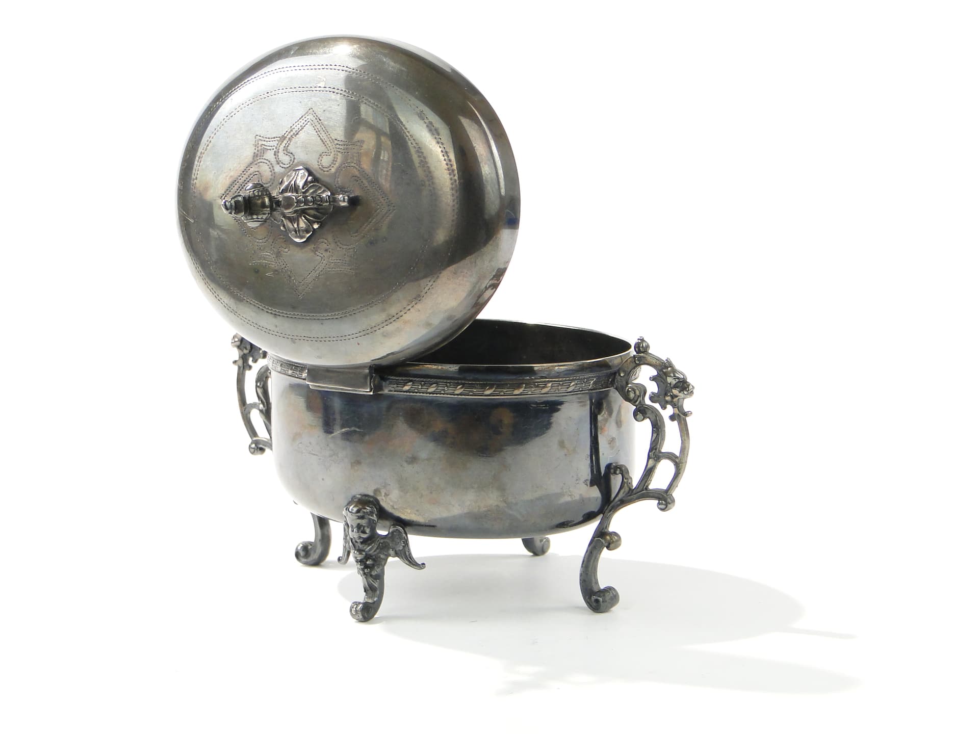 Sugar Bowl Fragetka, silver, brass, Poland, 1950s - 385538