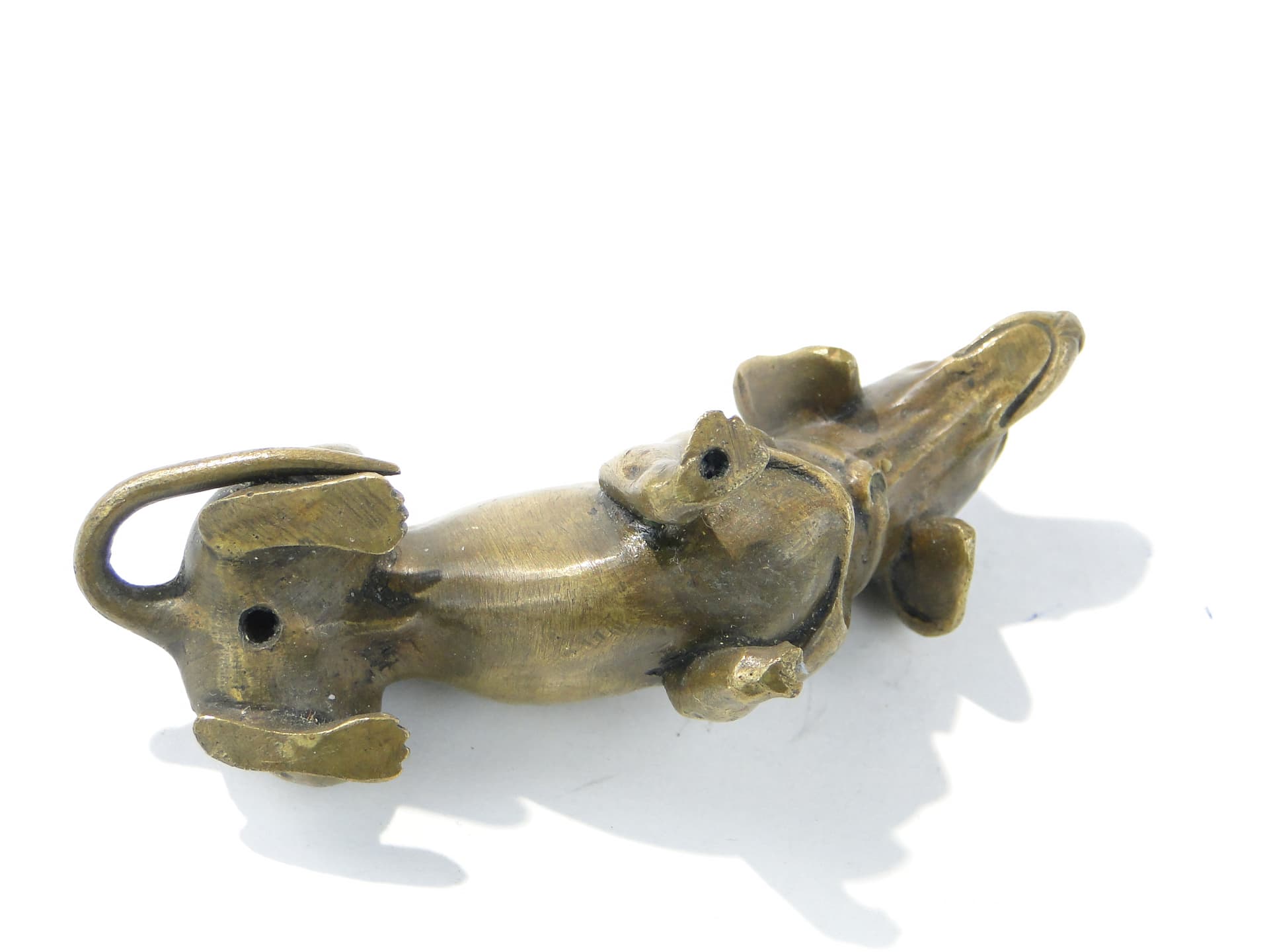 Figurka gabinetowa jamnik, wiedeński brąz, brązowy, brąz, XIX w. - 385645