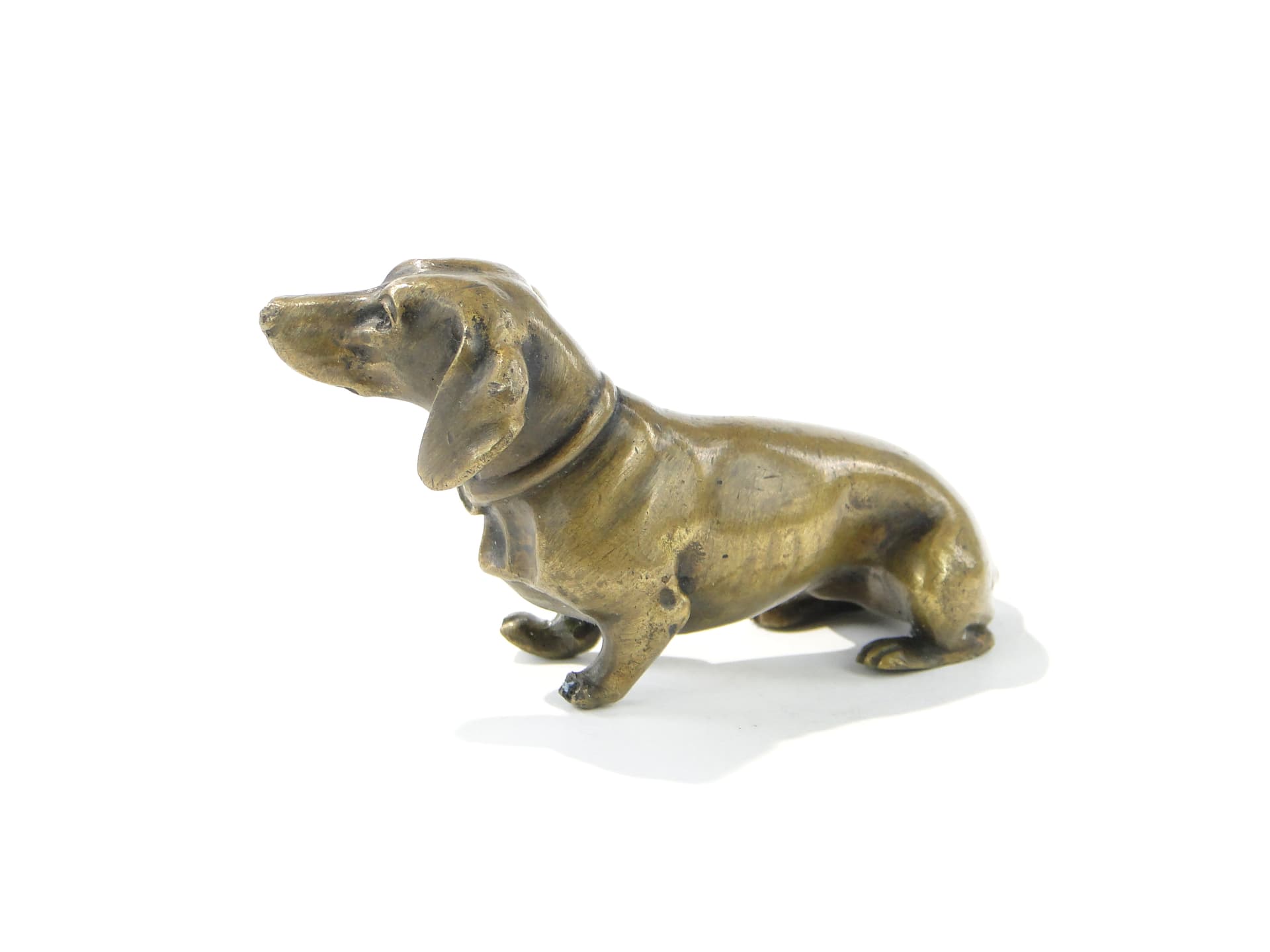 Figurka gabinetowa jamnik, wiedeński brąz, brązowy, brąz, XIX w. - 385642