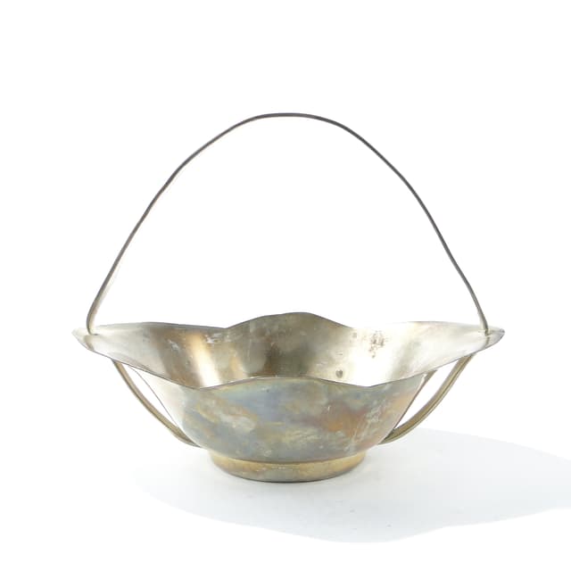 Art Deco centerpiece, silver-plated brass, by J. Keilowa, Bracia Henneberg, Poland, 1930s. - DIMENSION