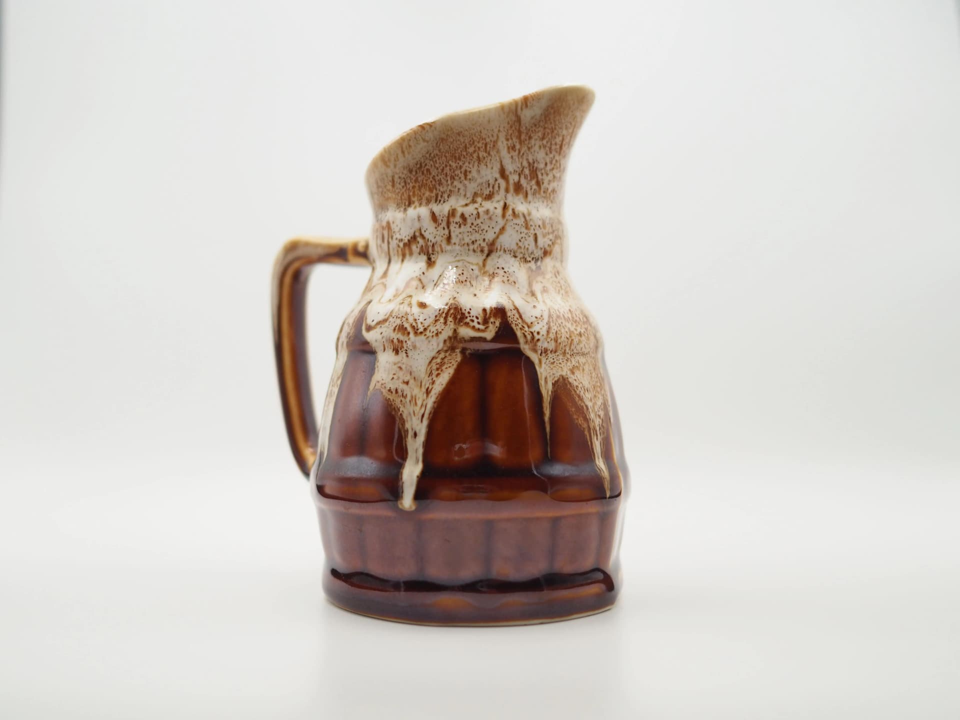 Set of creamers, brown beige ceramics, Denmark, 1970s. - 28360