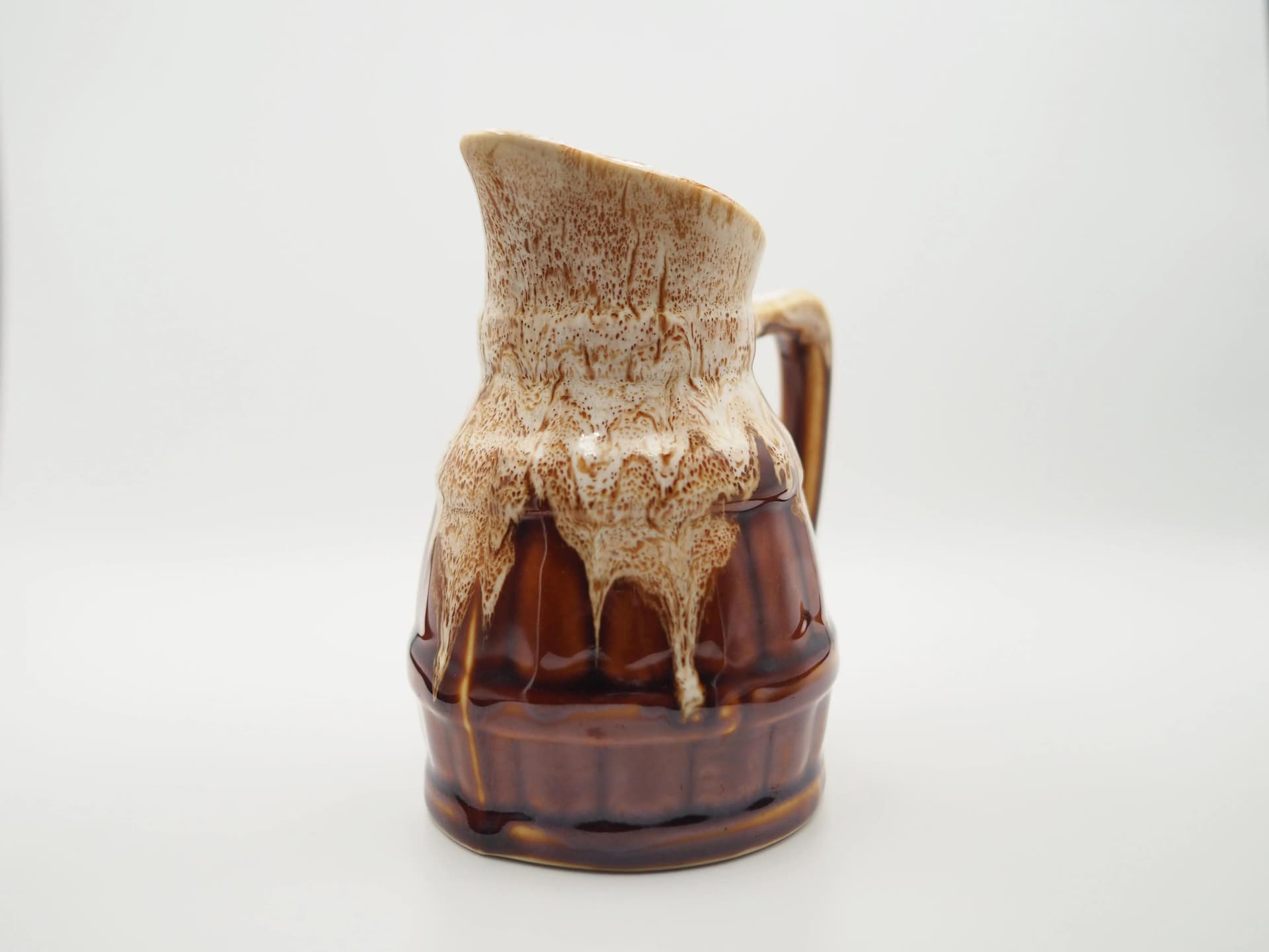 Set of creamers, brown beige ceramics, Denmark, 1970s. - 28362