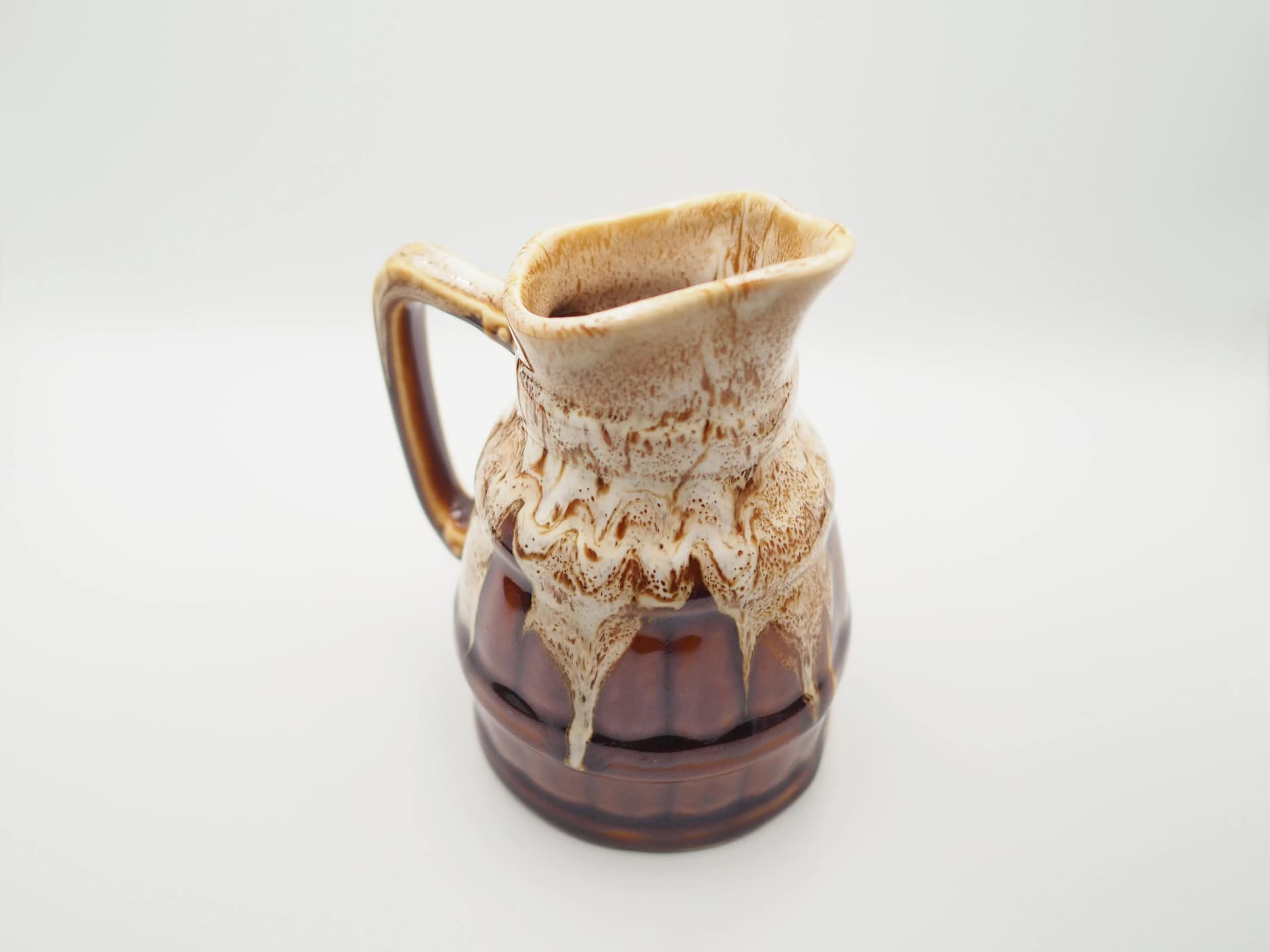 Set of creamers, brown beige ceramics, Denmark, 1970s. - 28361