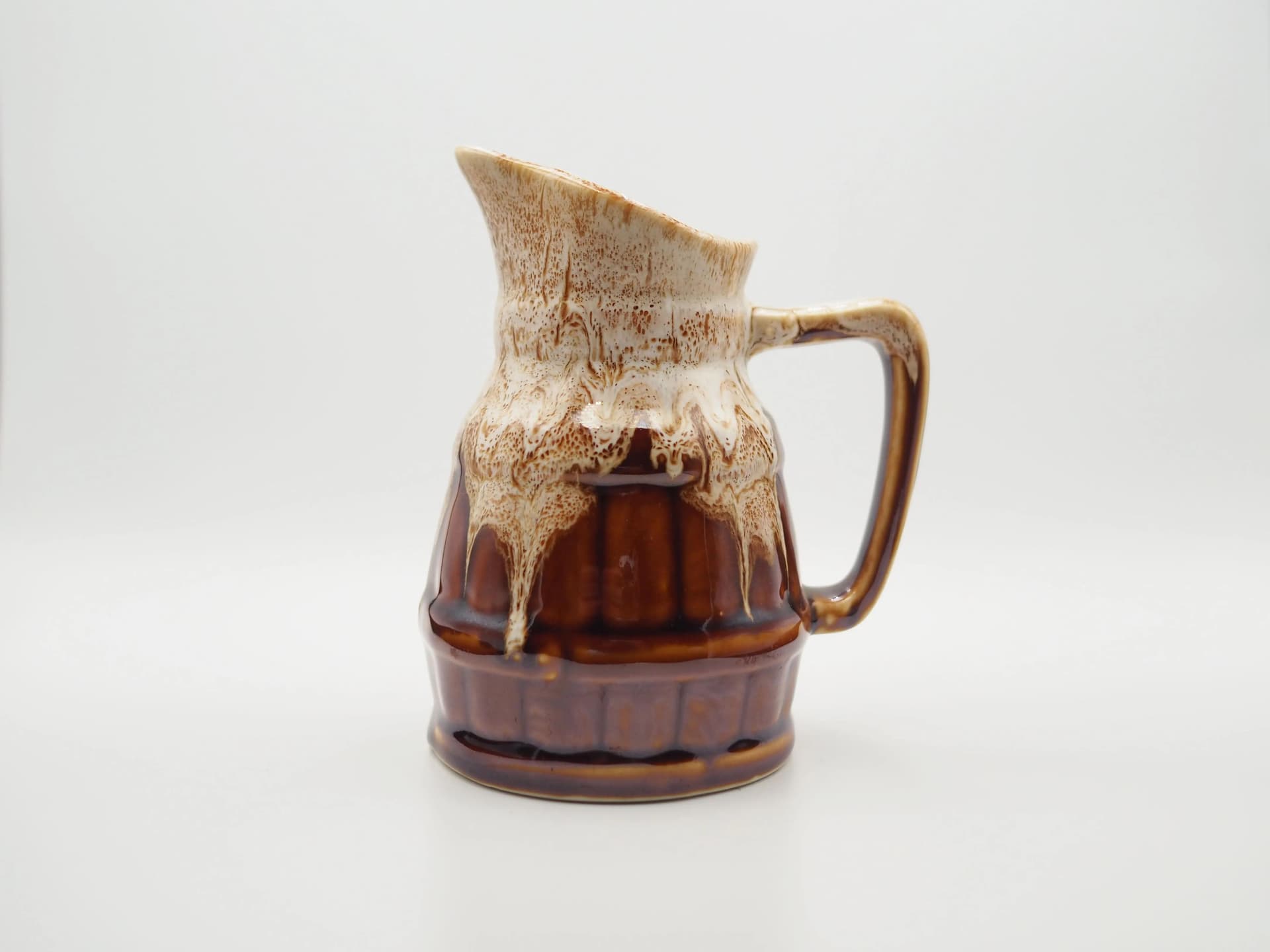 Set of creamers, brown beige ceramics, Denmark, 1970s. - 28364