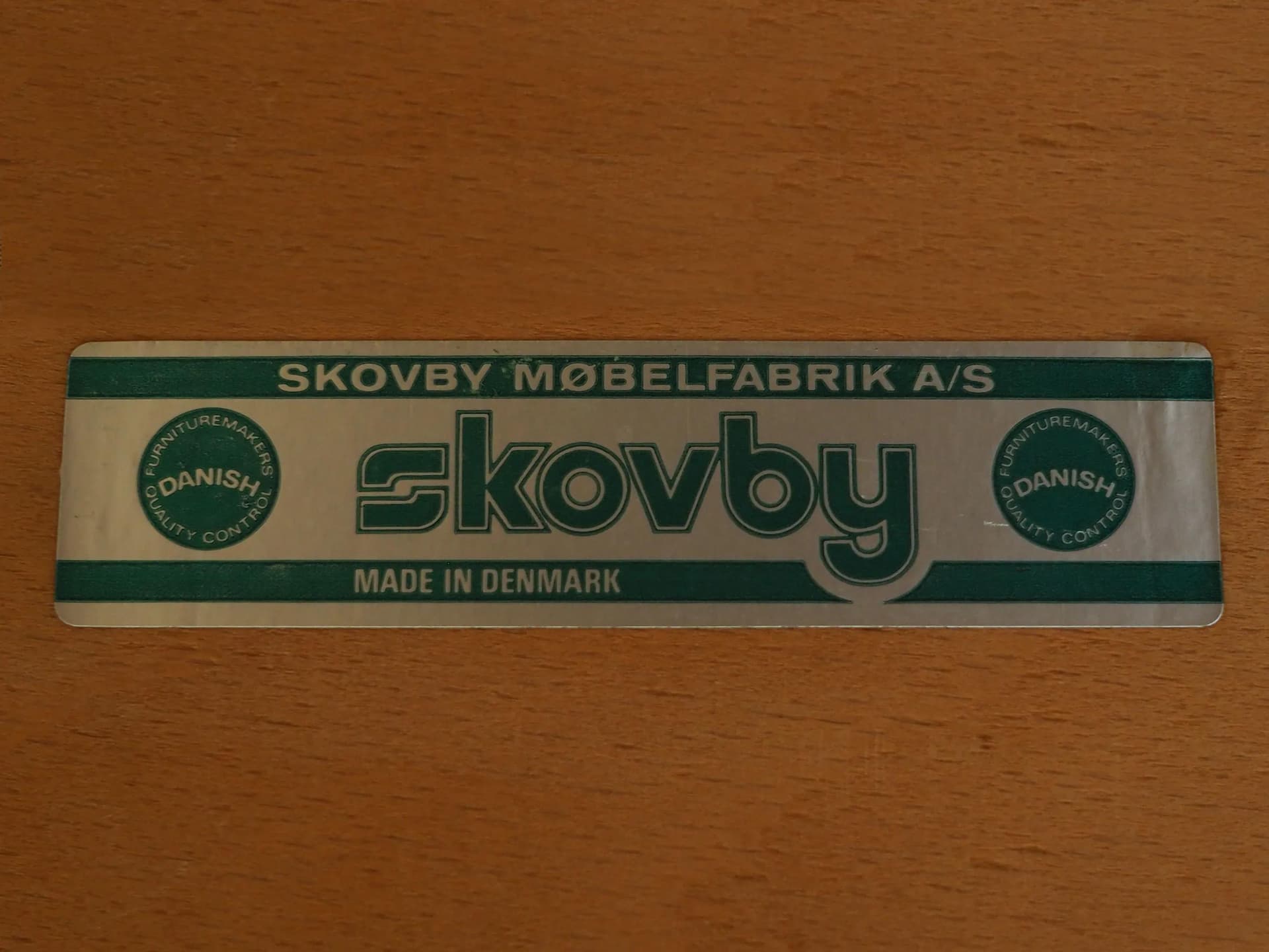 Komplet sześciu krzeseł, mahon beżowy velvet, Skovby Møbelfabrik, Dania, lata 70. - 28351