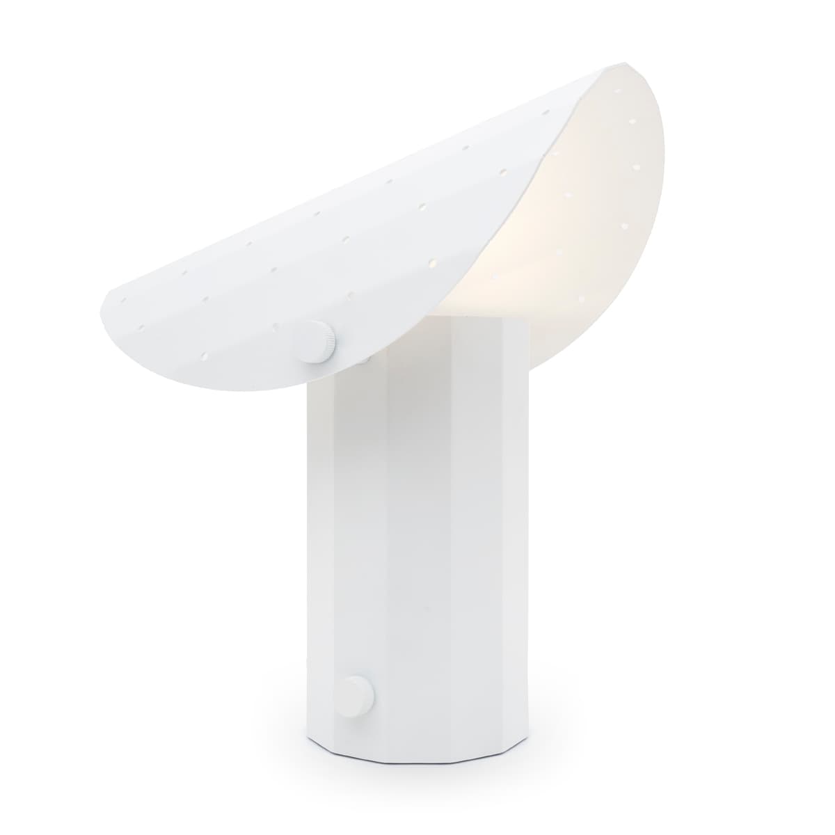 Lampa stojąca APOLIN z perforacją 30 cm biały, Kaspa x Grynasz Studio - 3381