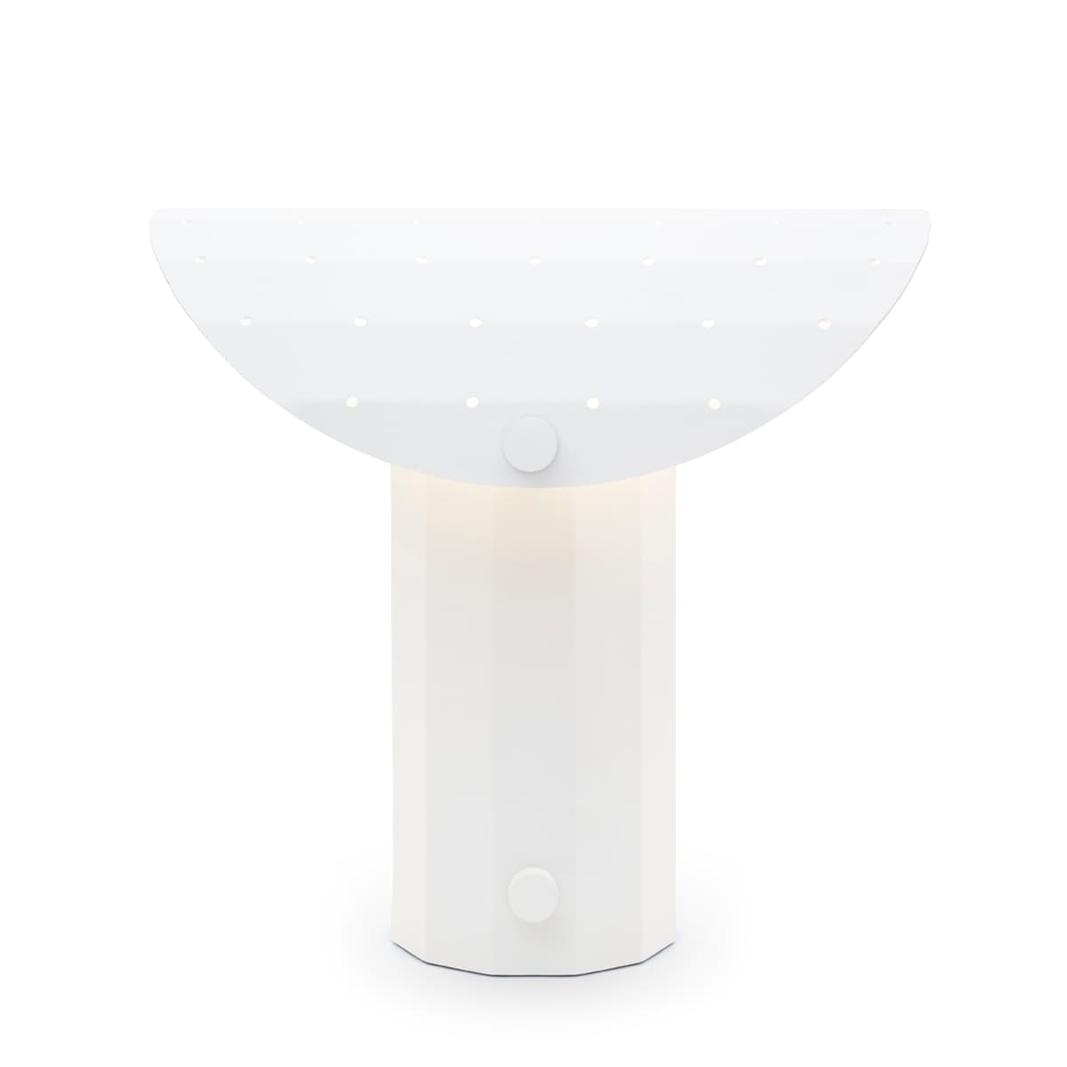 Lampa stojąca APOLIN z perforacją 30 cm biały, Kaspa x Grynasz Studio - 3383