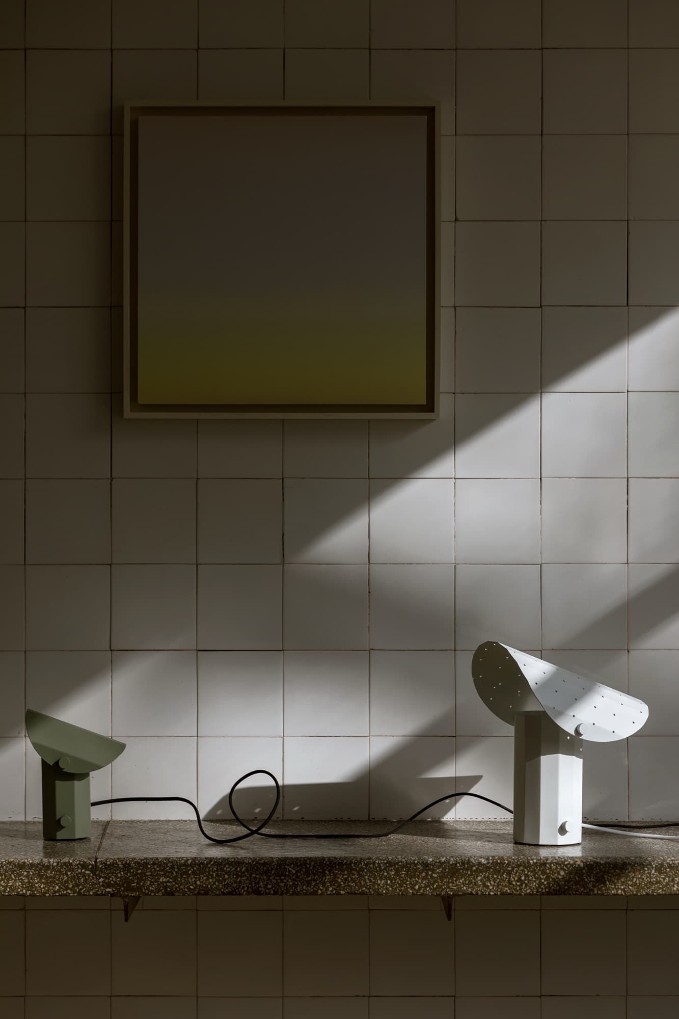 Lampa stojąca APOLIN z perforacją 30 cm biały, Kaspa x Grynasz Studio - 6417