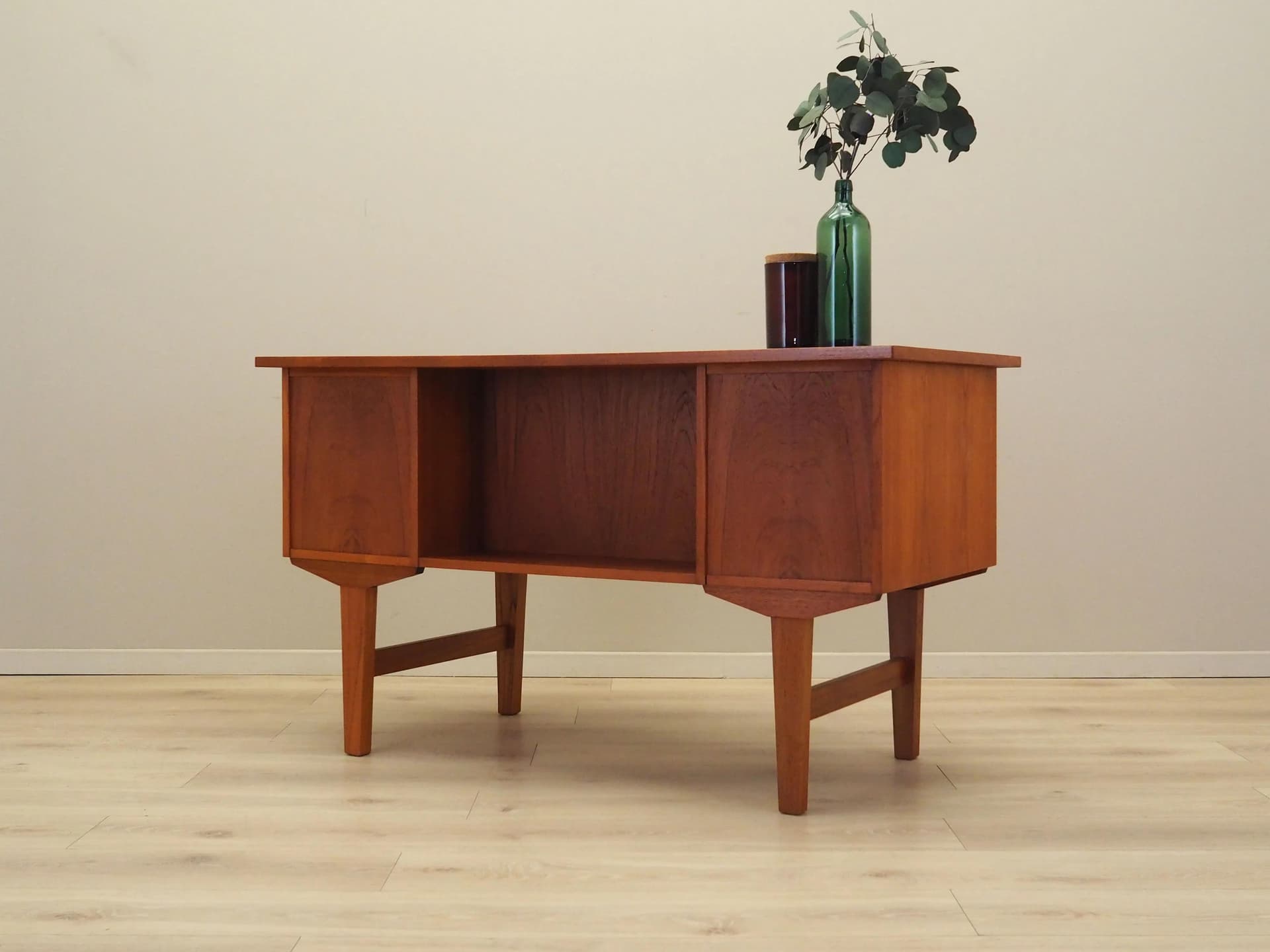 Desk, orange teak, Denmark, 1960s - 28670