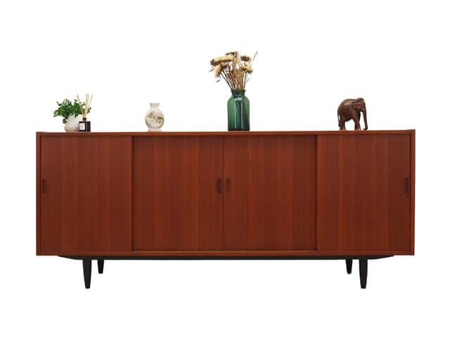 Sideboard, teak brązowy, Dania, lata 70. - WYMIARY