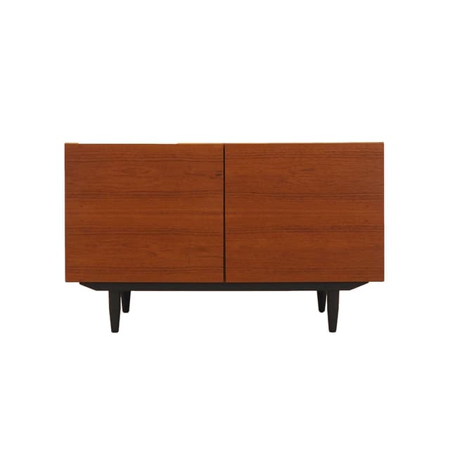 Cabinet, brown teak, black wood legs, Denmark, 1960s. - DIMENSION