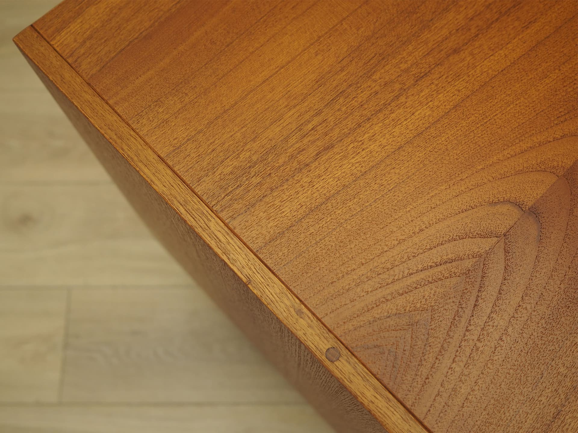 Cabinet, brown teak, black wood legs, Denmark, 1960s. - 387697