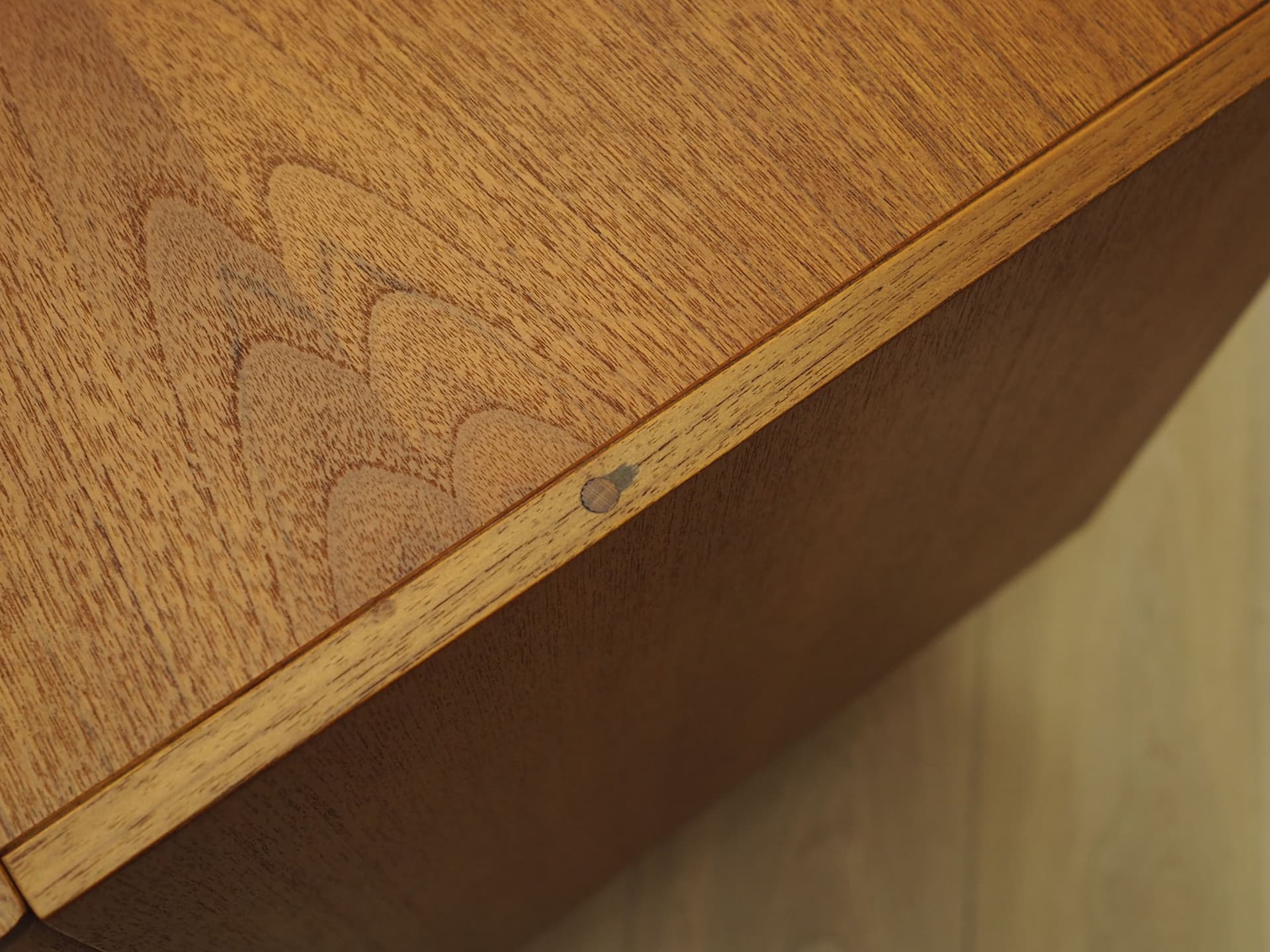 Cabinet, brown teak, black wood legs, Denmark, 1960s. - 387699