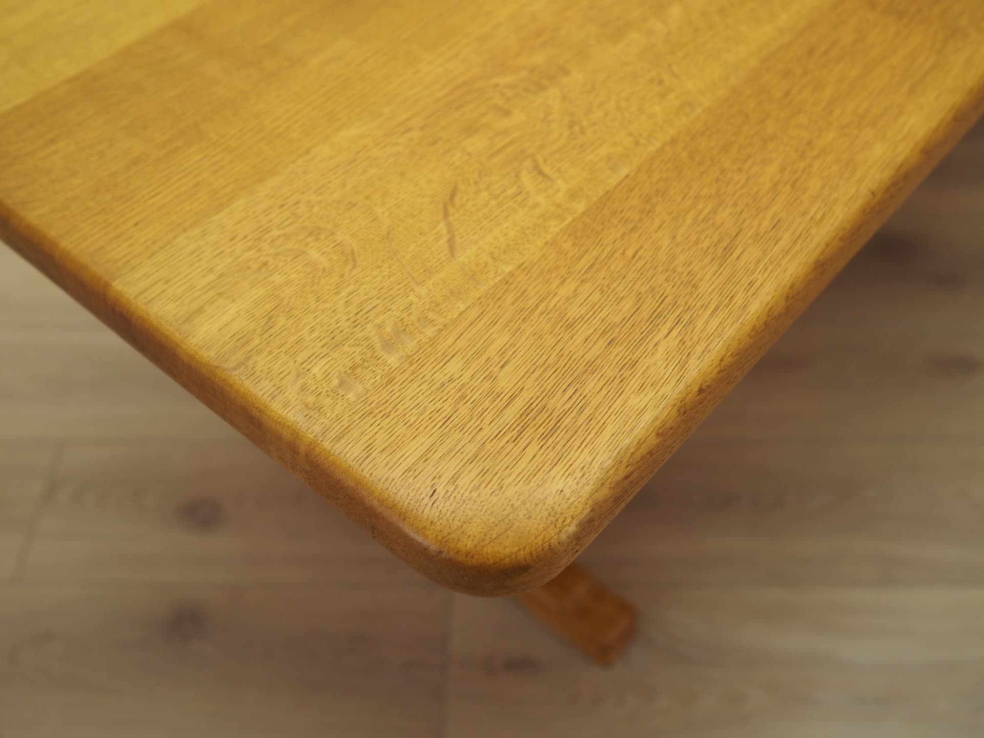 Dining table, brown oak, Denmark, 1960s. - 387735