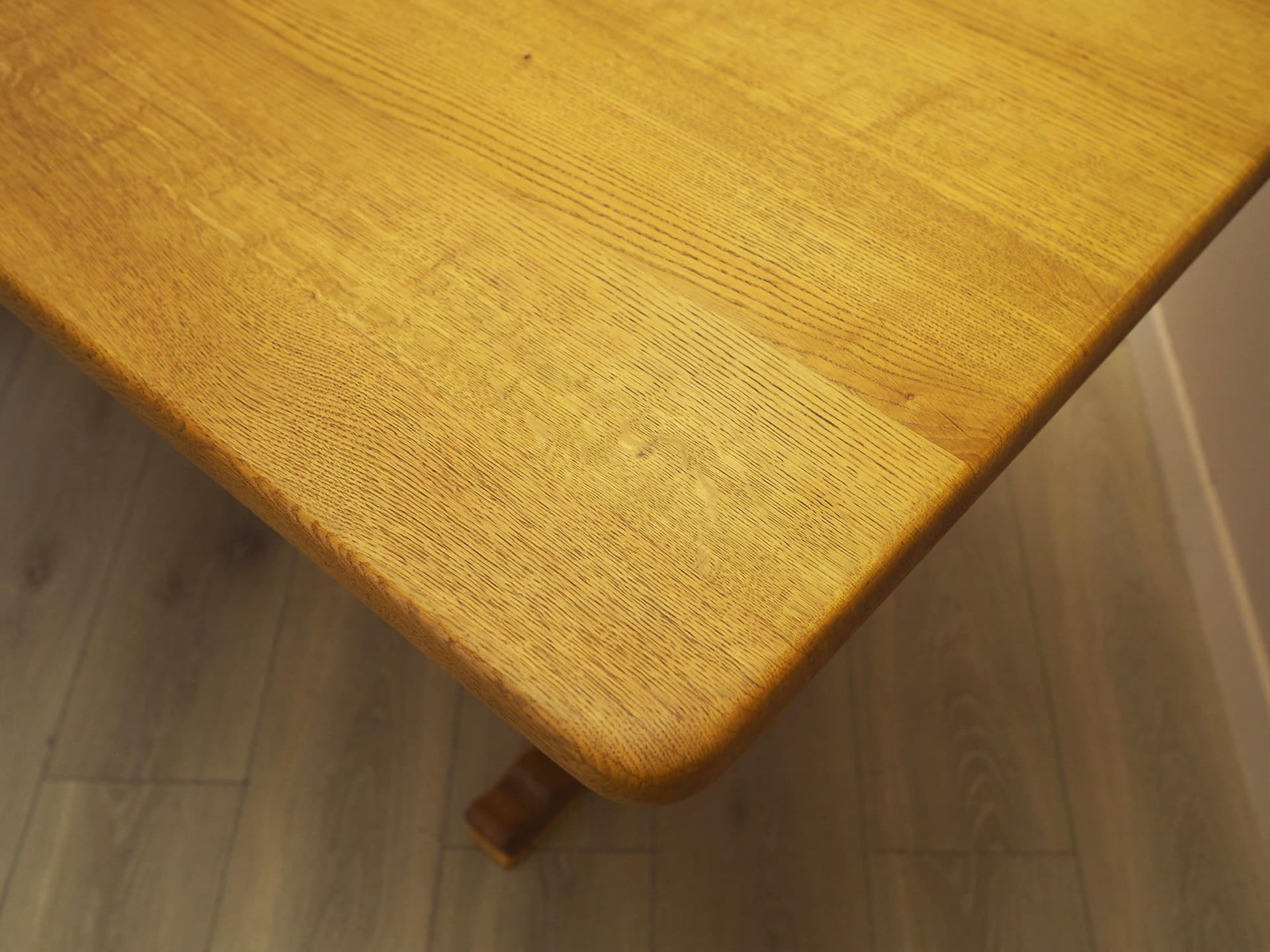 Dining table, brown oak, Denmark, 1960s. - 387739