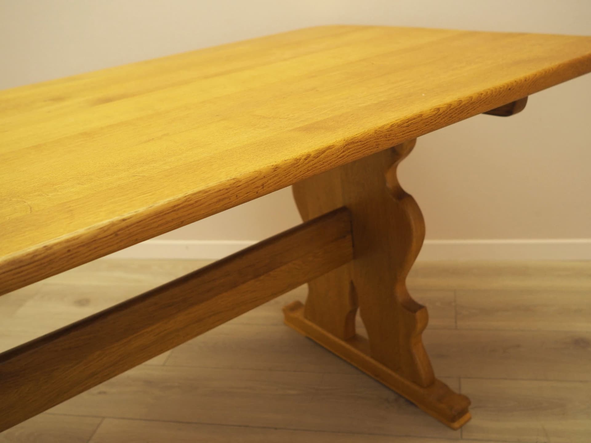Dining table, brown oak, Denmark, 1960s. - 387742
