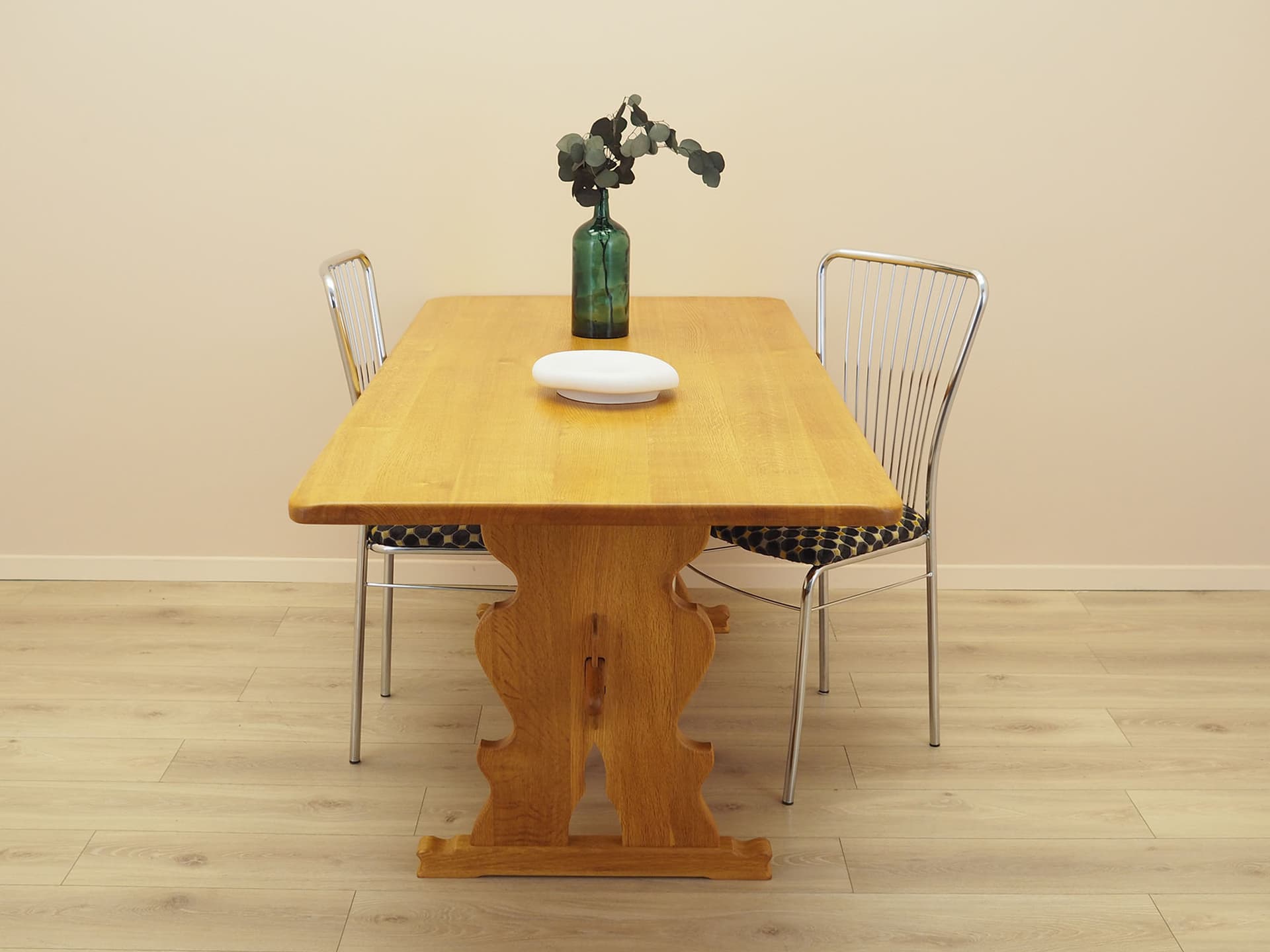 Dining table, brown oak, Denmark, 1960s. - 387730