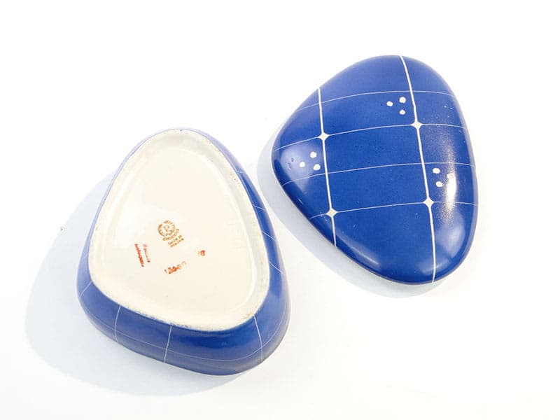 Bonbonniere New Look, blue white, porcelain, Chodzież, Poland, 1960s - 387769