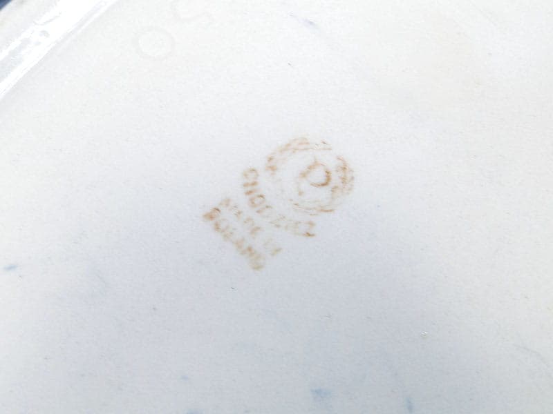 Bonbonniere New Look, blue white, porcelain, Chodzież, Poland, 1960s. - 387790