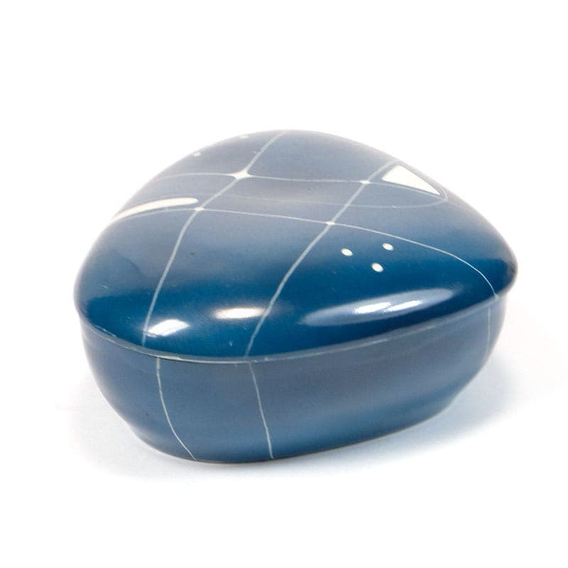 Bonbonniere New Look, blue white, porcelain, Chodzież, Poland, 1960s. - 387786