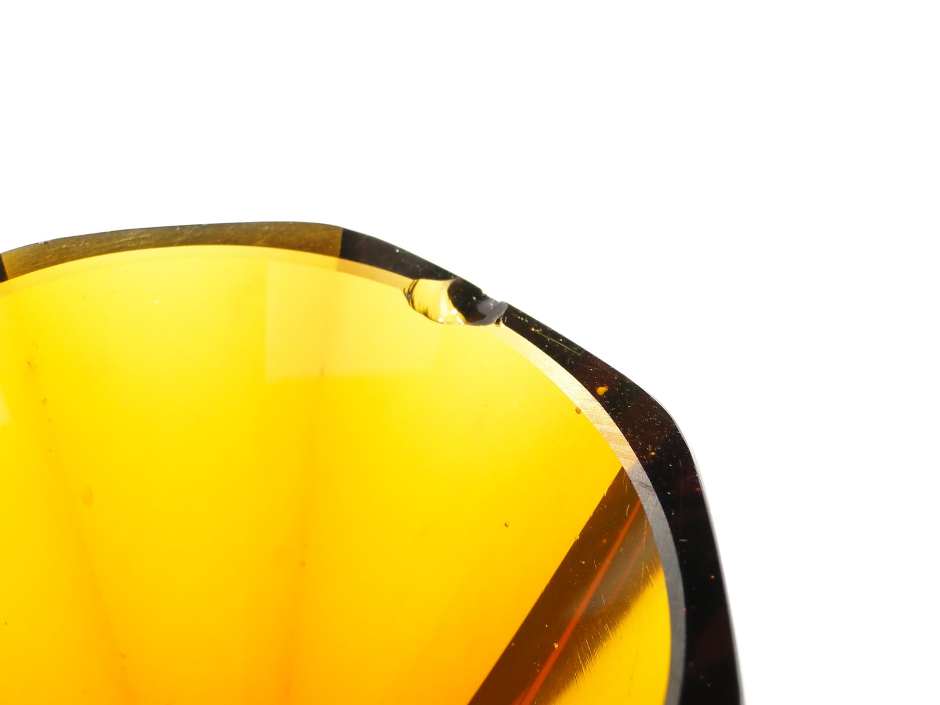 Set of three Art Deco glasses, amber crystal, Czechoslovakia, 1920s - 387881