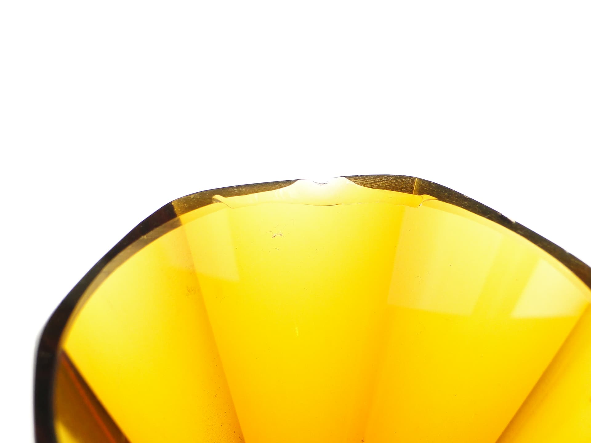 Set of three Art Deco glasses, amber crystal, Czechoslovakia, 1920s - 387873