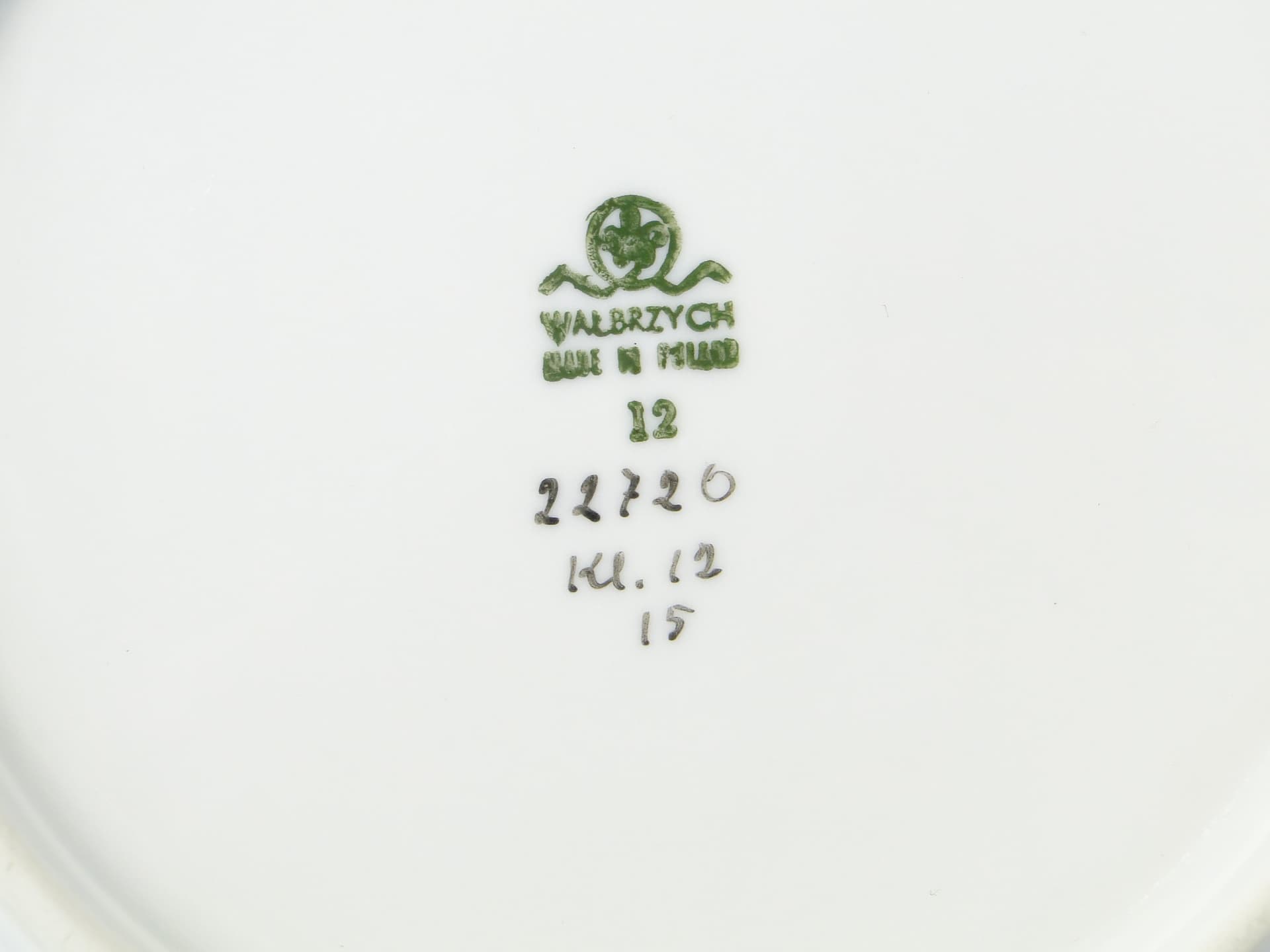 Breakfast set, green porcelain, by L. Pokora, Poland, 1950s - 387896