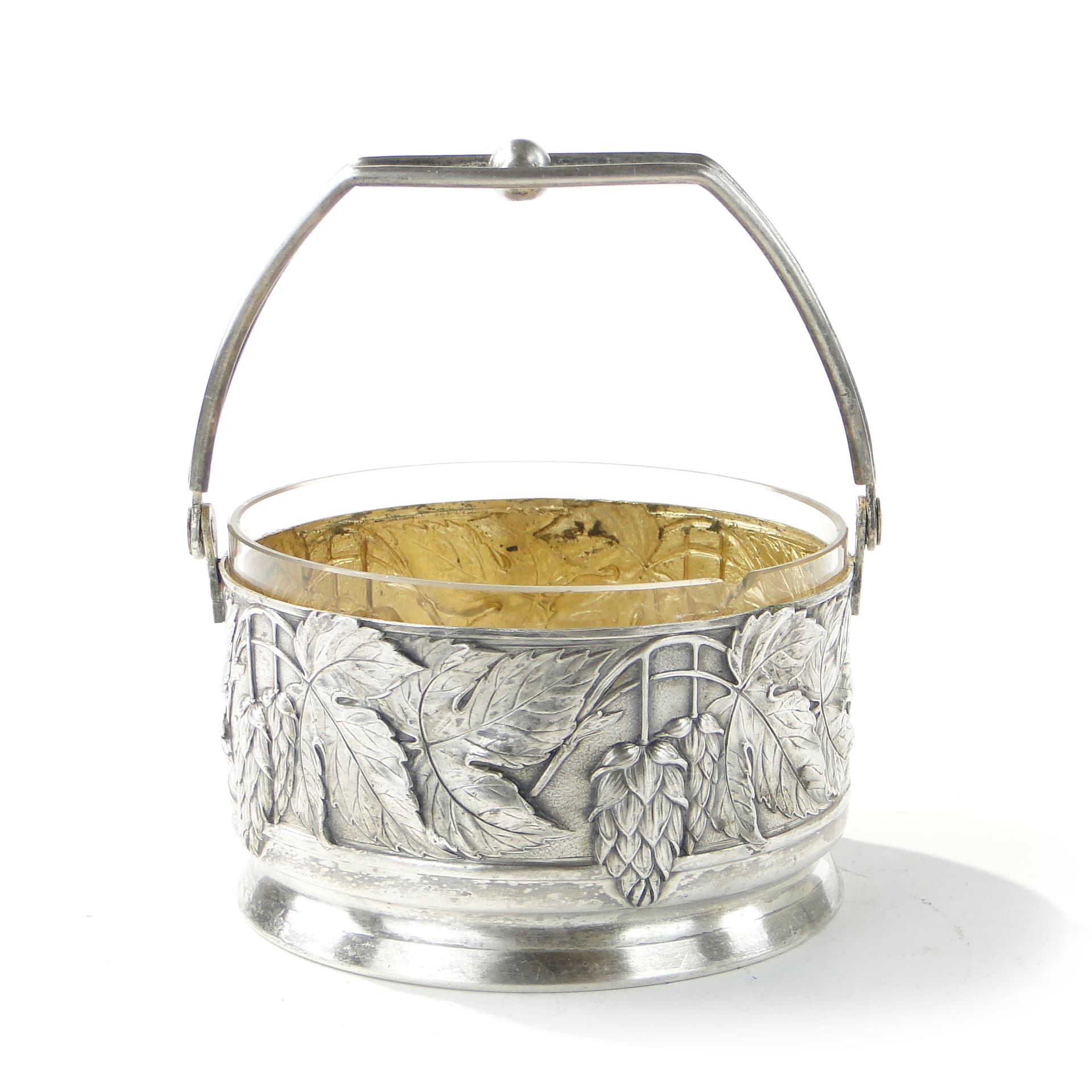 Art Deco centerpiece, silver-plated silver brass, by J. Keilowa, Poland, 1930s - 387916