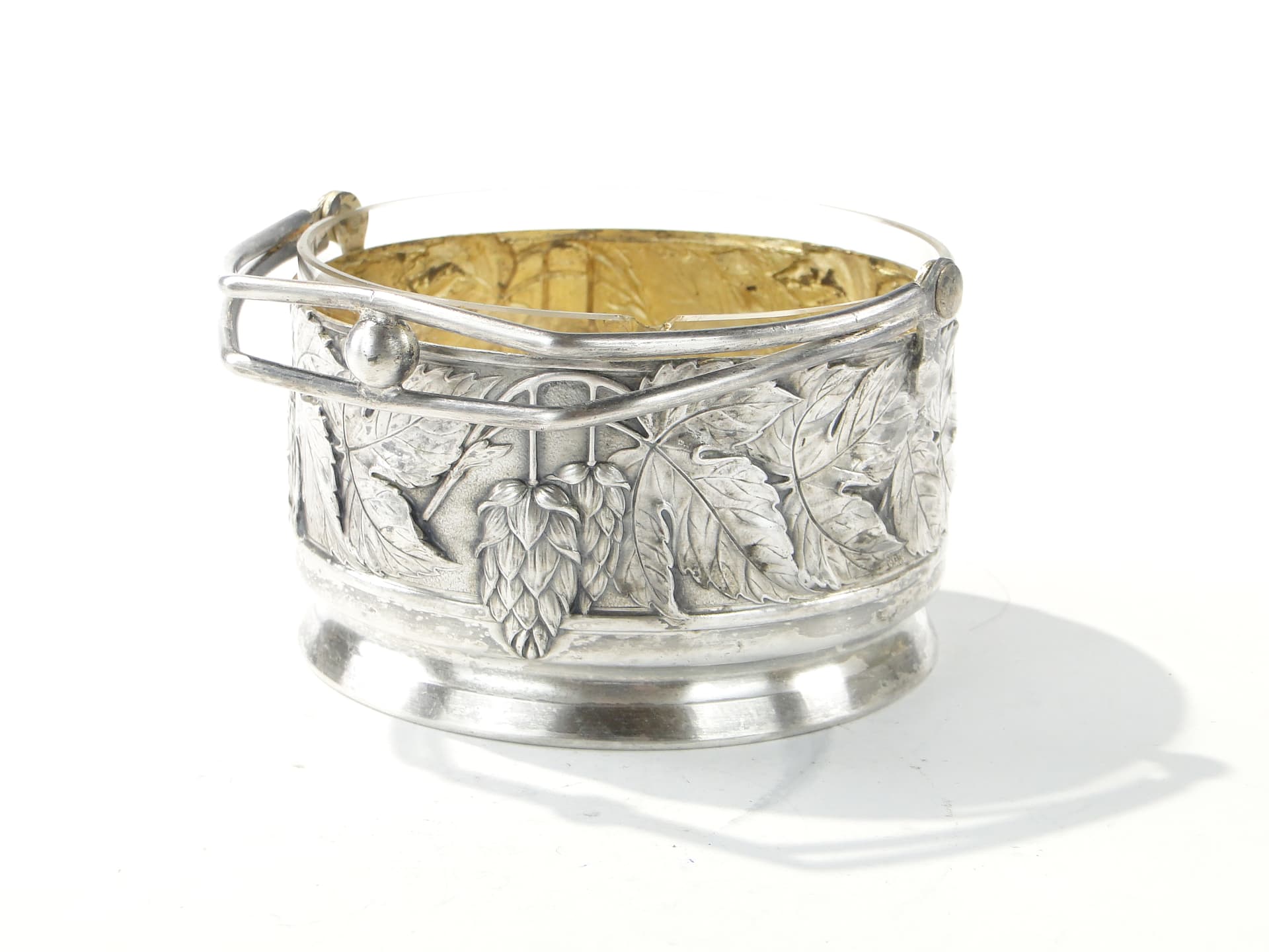 Art Deco centerpiece, silver-plated silver brass, by J. Keilowa, Poland, 1930s - 387913