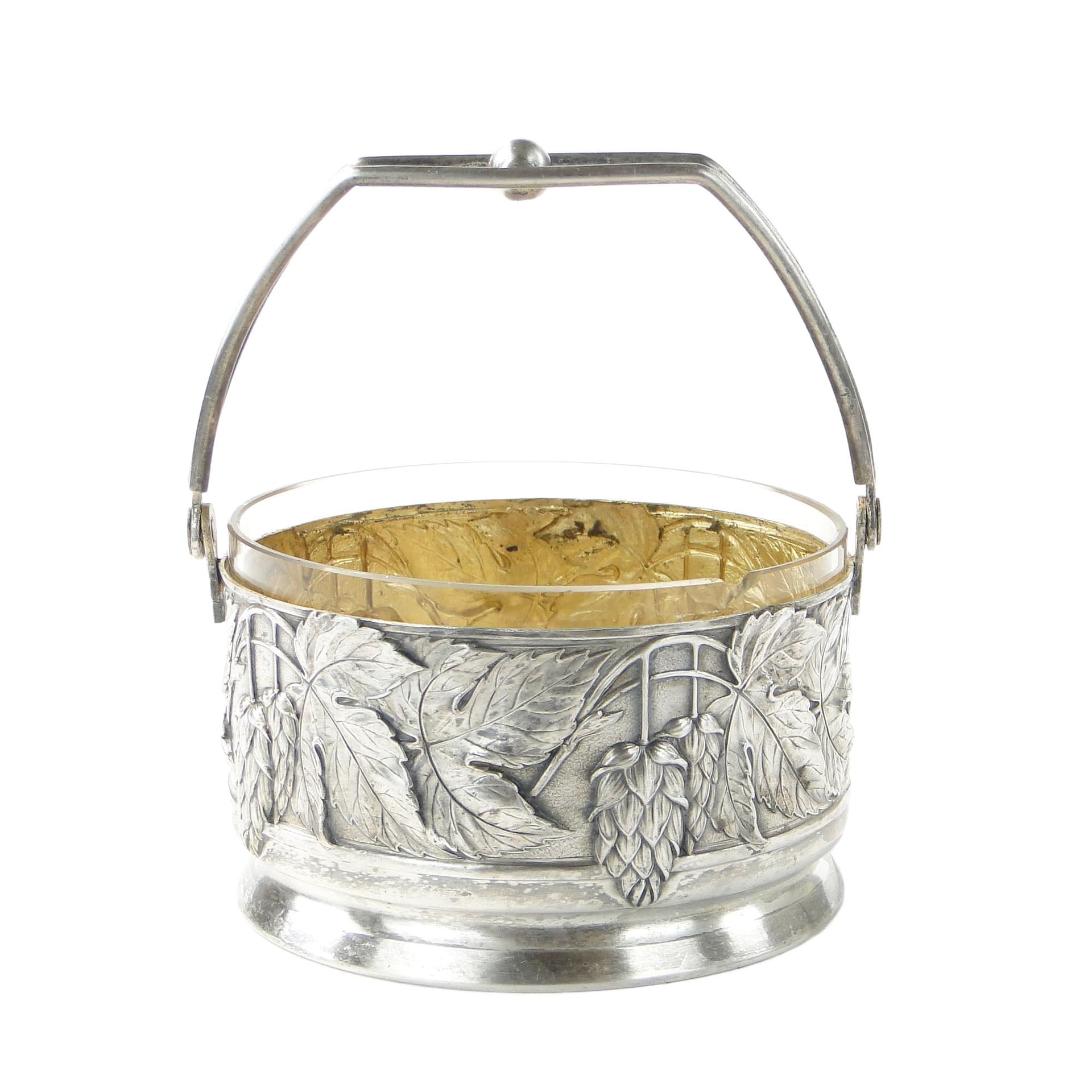 Art Deco centerpiece, silver-plated silver brass, by J. Keilowa, Poland, 1930s