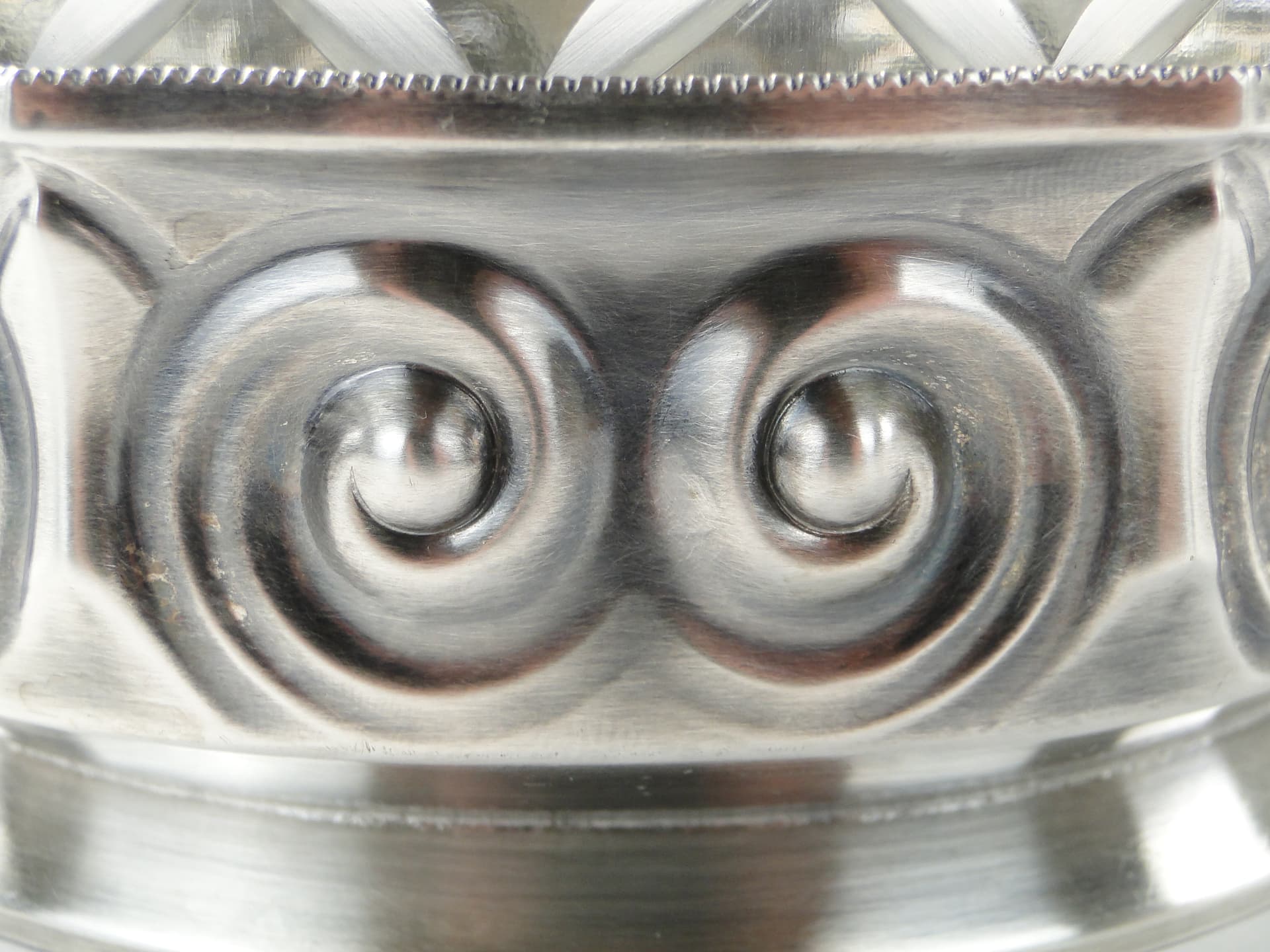 Sugar basket, silver-plated brass, glass, Norblin i S-ka, Poland, early 20th century - 387923