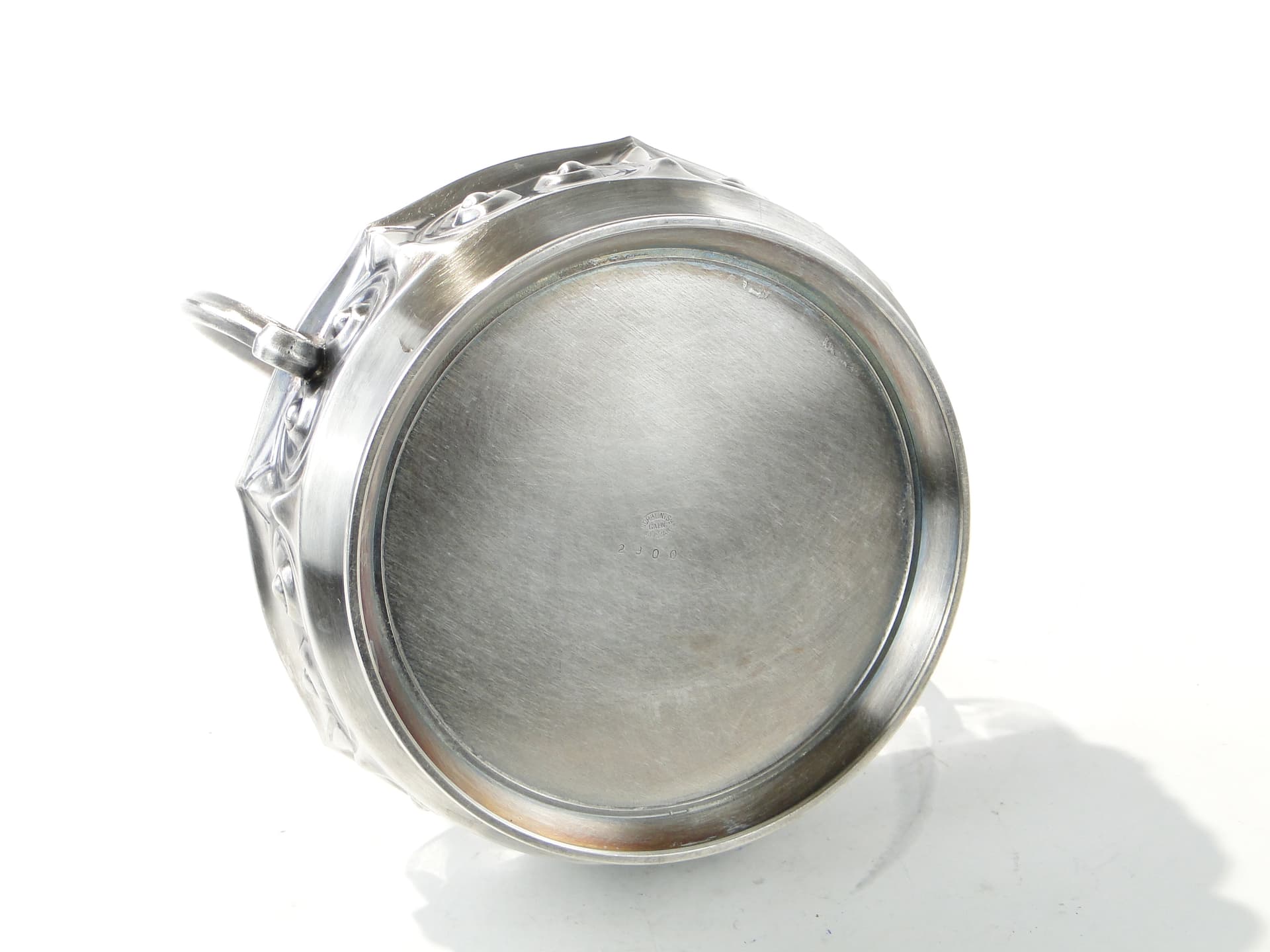 Sugar basket, silver-plated brass, glass, Norblin i S-ka, Poland, early 20th century - 387925