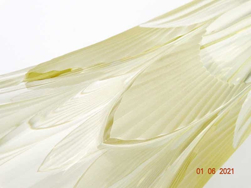 Wazon Art déco, kryształ żółty, lata 20. - 387974