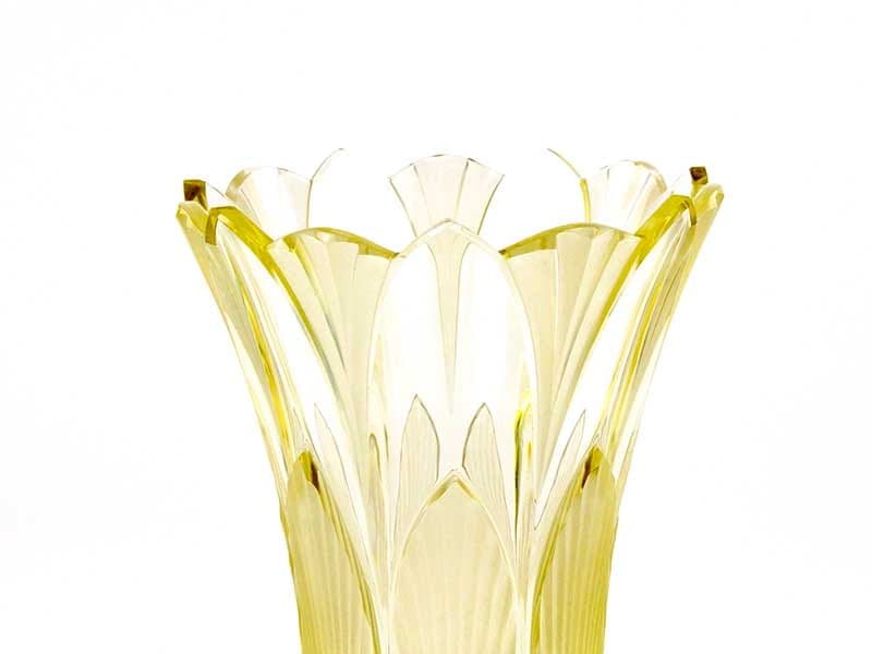 Wazon Art déco, kryształ żółty, lata 20. - 387968