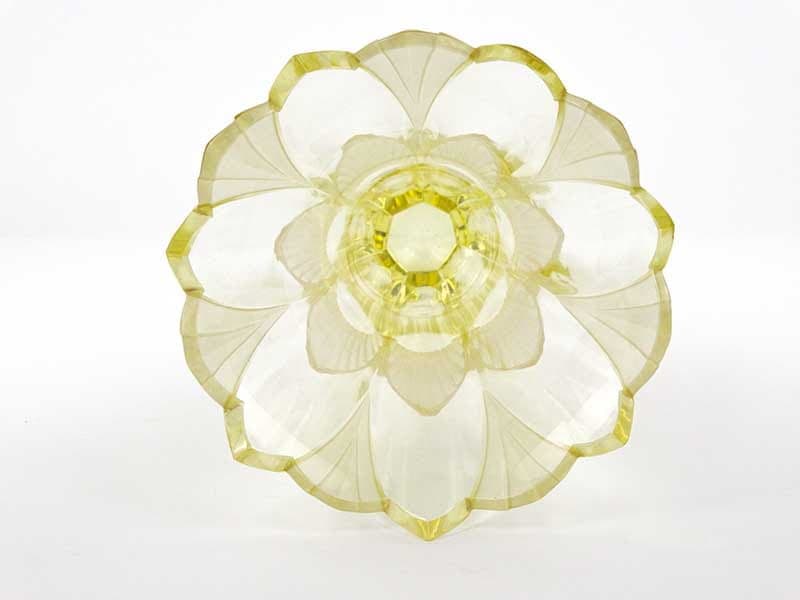 Wazon Art déco, kryształ żółty, lata 20. - 387971